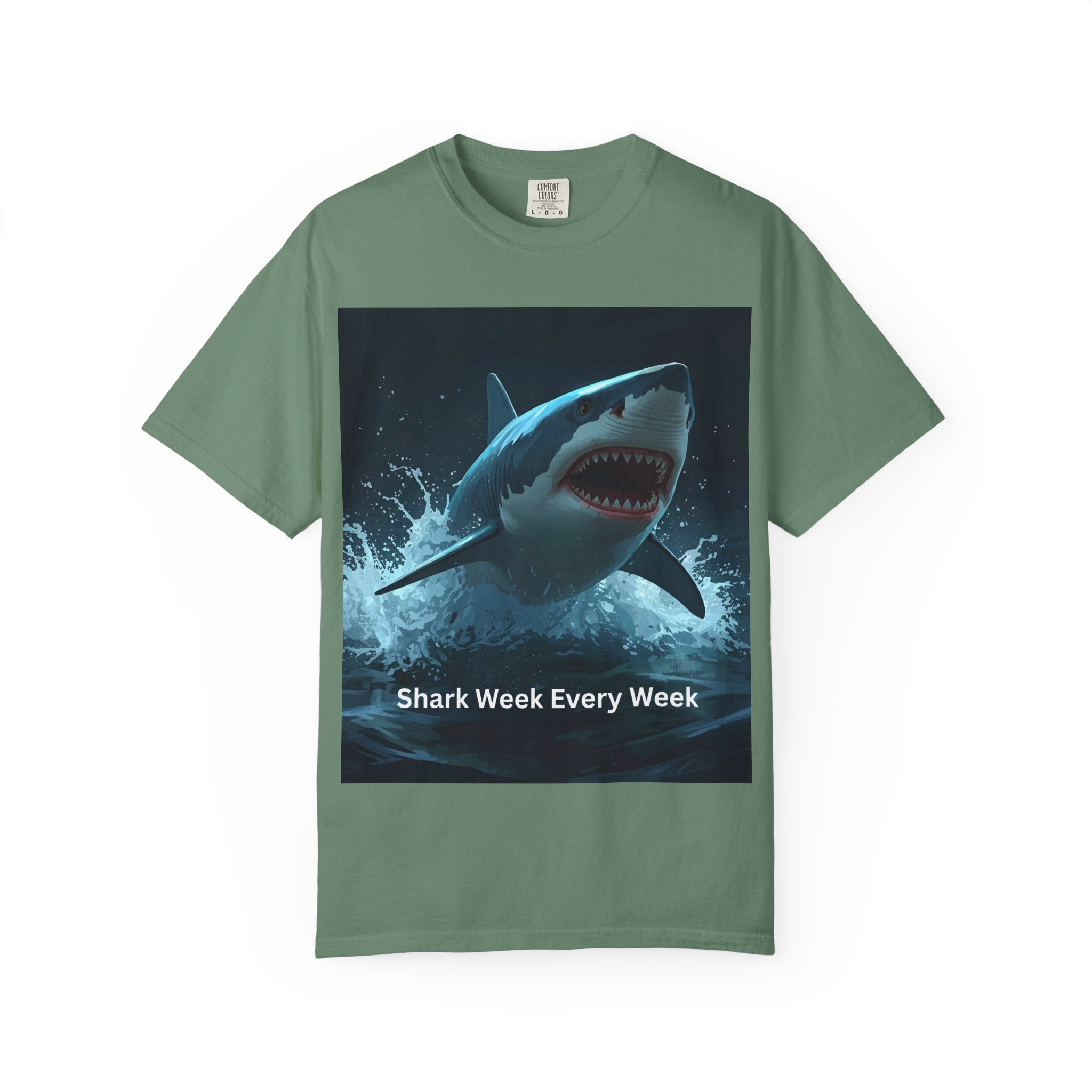 Shark Week T-Shirt, Unisex Casual Tee, Ocean Lover Gift, Summer Apparel, Marine Life Shirt, Beachwear