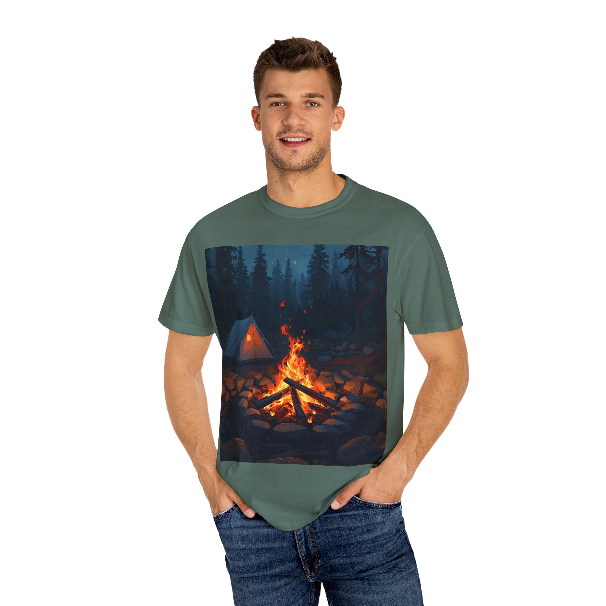 Cozy Campfire Unisex Garment-Dyed T-shirt