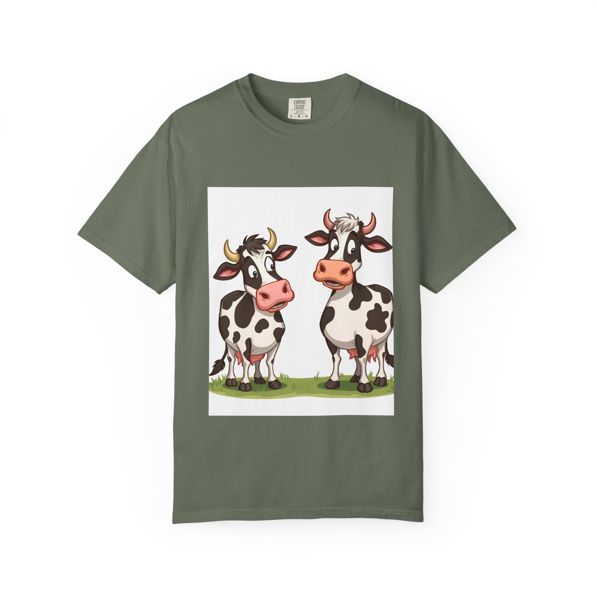 Cute Cows Unisex T-Shirt, Cute Cow Graphic Tee, Animal Lover Gift, Casual Wear, Birthday Present, Fun Farm Shirt