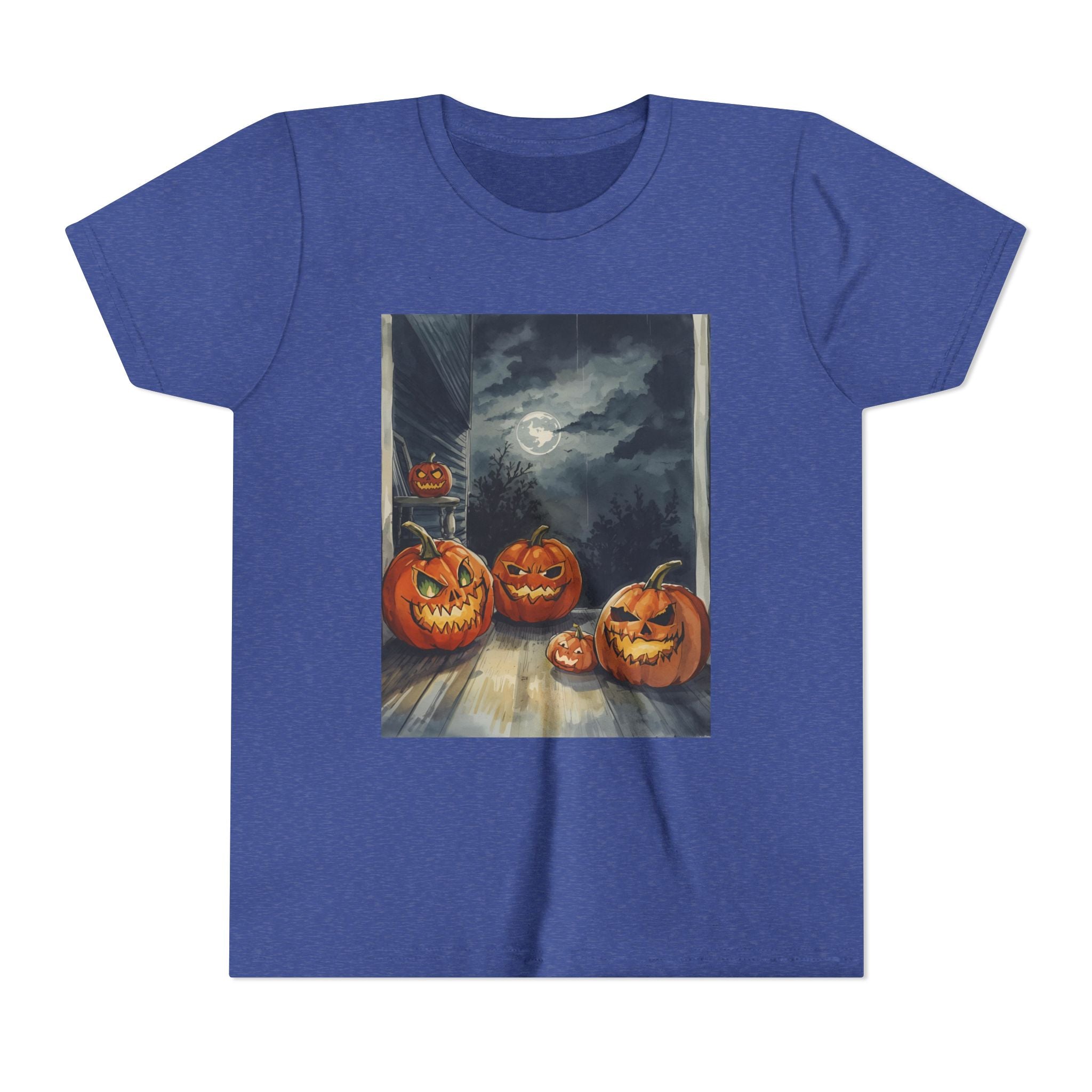 Halloween Pumpkin Scary Youth Short Sleeve Tee