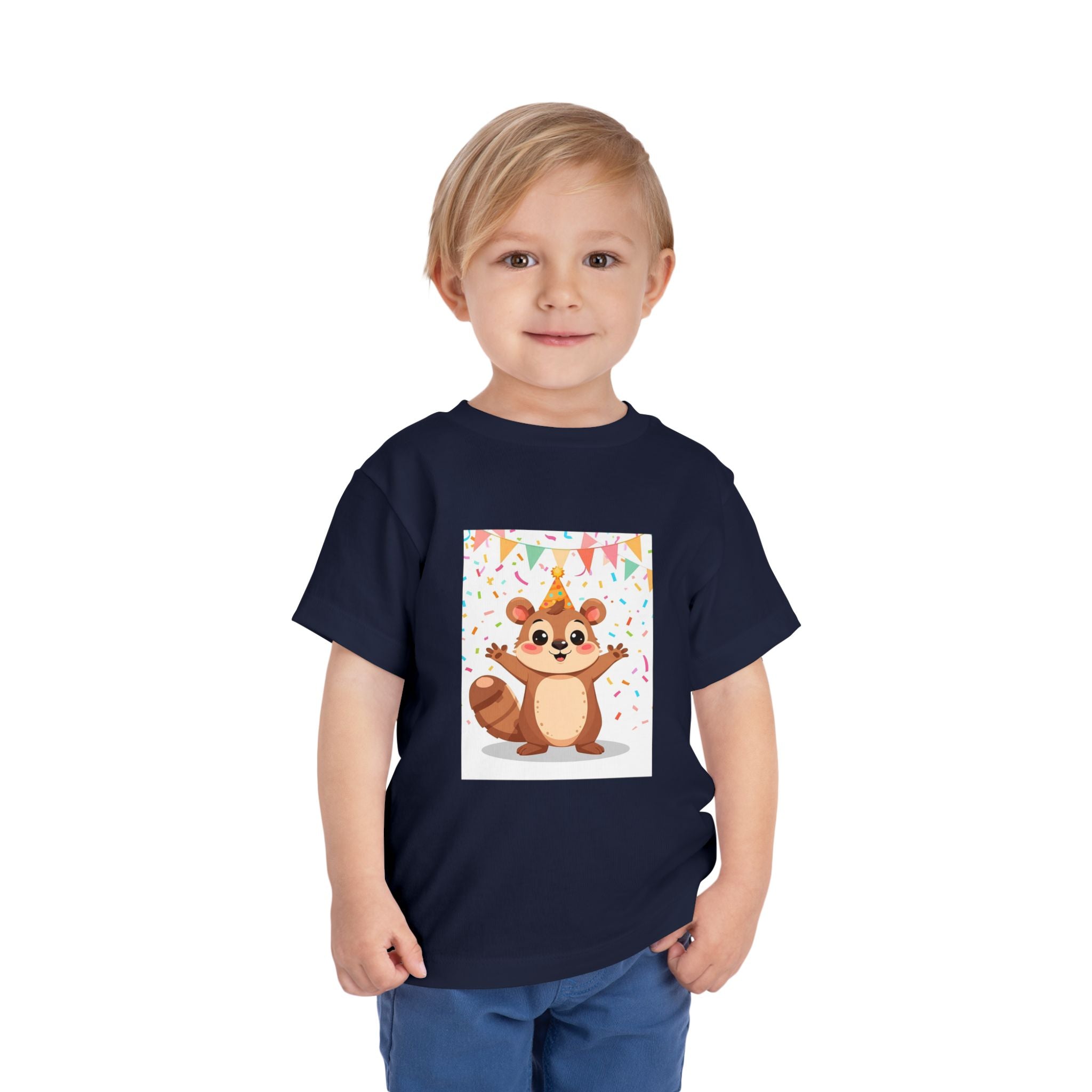 Party Animal With Squirl Toddler Short Sleeve Tee