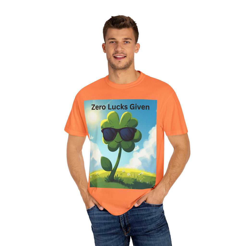 Zero Lucks Given T-Shirt, Funny Unisex Tee, Casual Wear, Gift for St. Patrick's Day, Summer Outfit, Funny Quote Shirt
