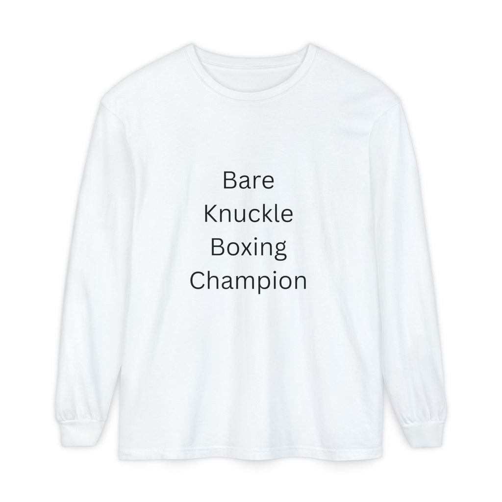 Bare Knuckle Boxing Champion Unisex Garment-dyed Long Sleeve T-Shirt