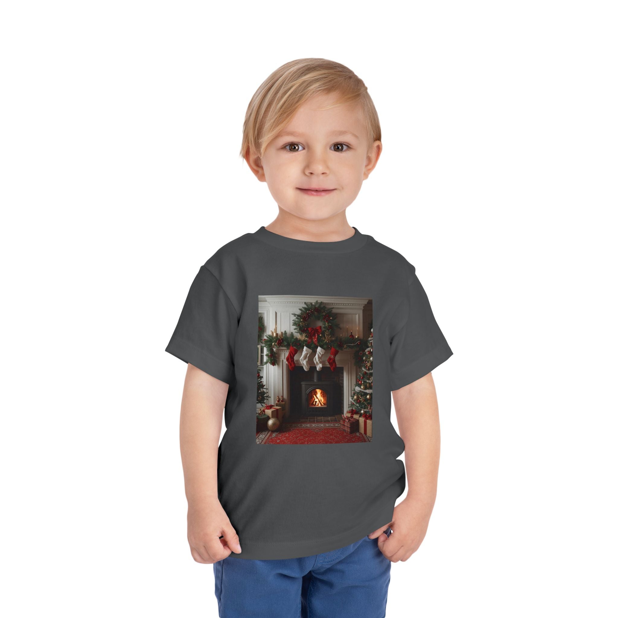 Cozy Christmas Toddler Tee, Holiday Kids Shirt, Cute Winter Tee, Toddler Christmas Outfit, Festive Short Sleeve Shirt