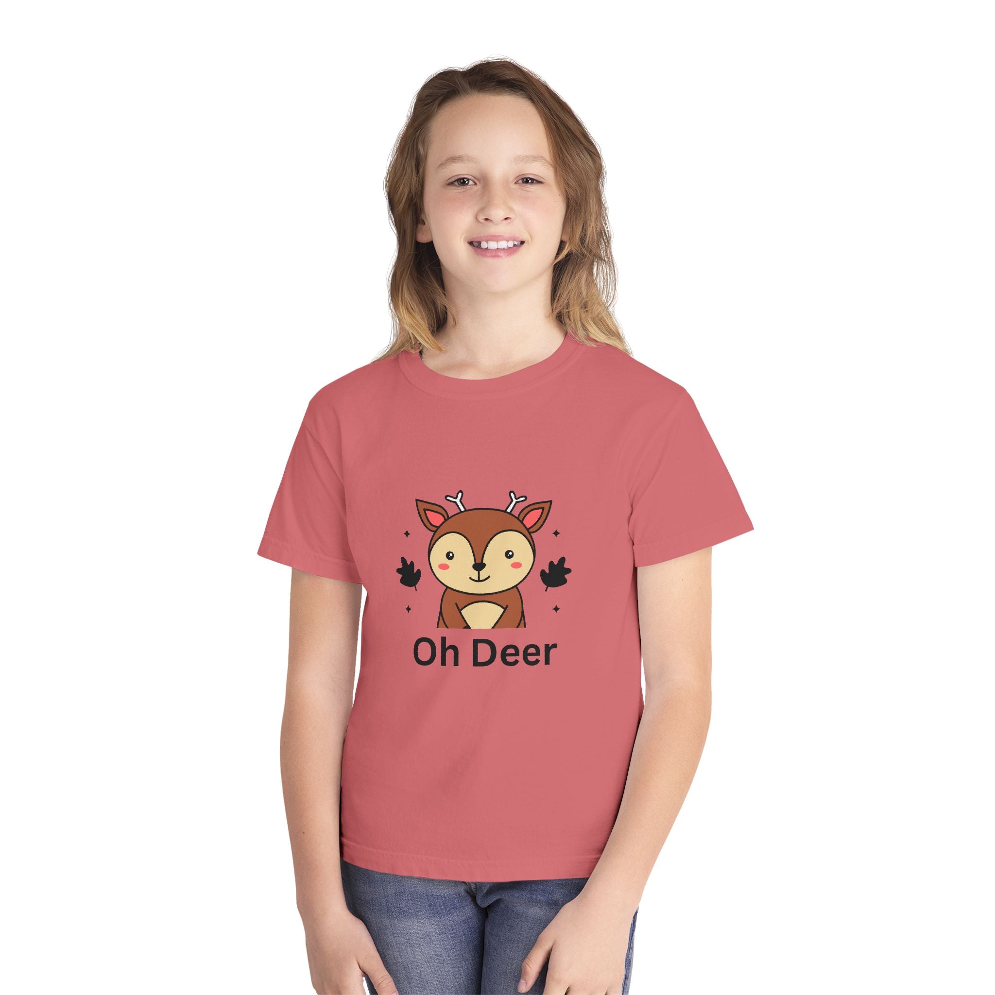 Funny Kids Tee - "Oh Deer" Design, Youth Shirt, Cute Animal Graphic, Perfect Gift for Birthdays, Holidays, or Playtime