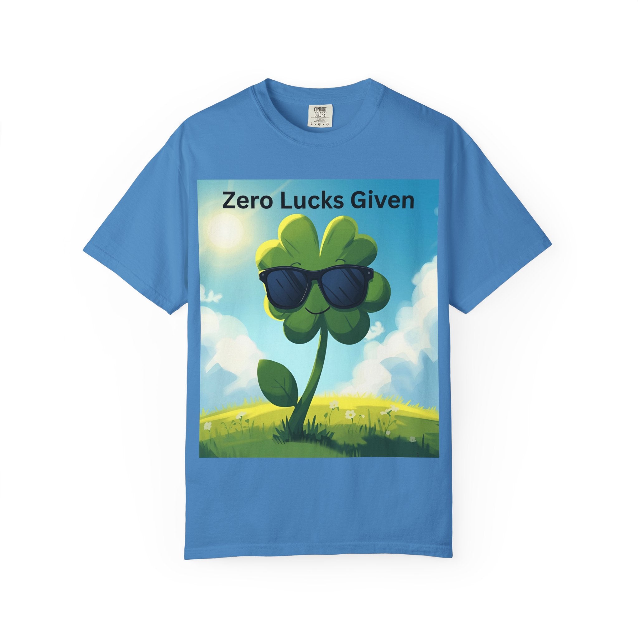 Zero Lucks Given T-Shirt, Fun Graphic Tee, Unisex Casual Shirt, St. Patrick's Day Gift, Lucky Charm Apparel, Summer Outfit