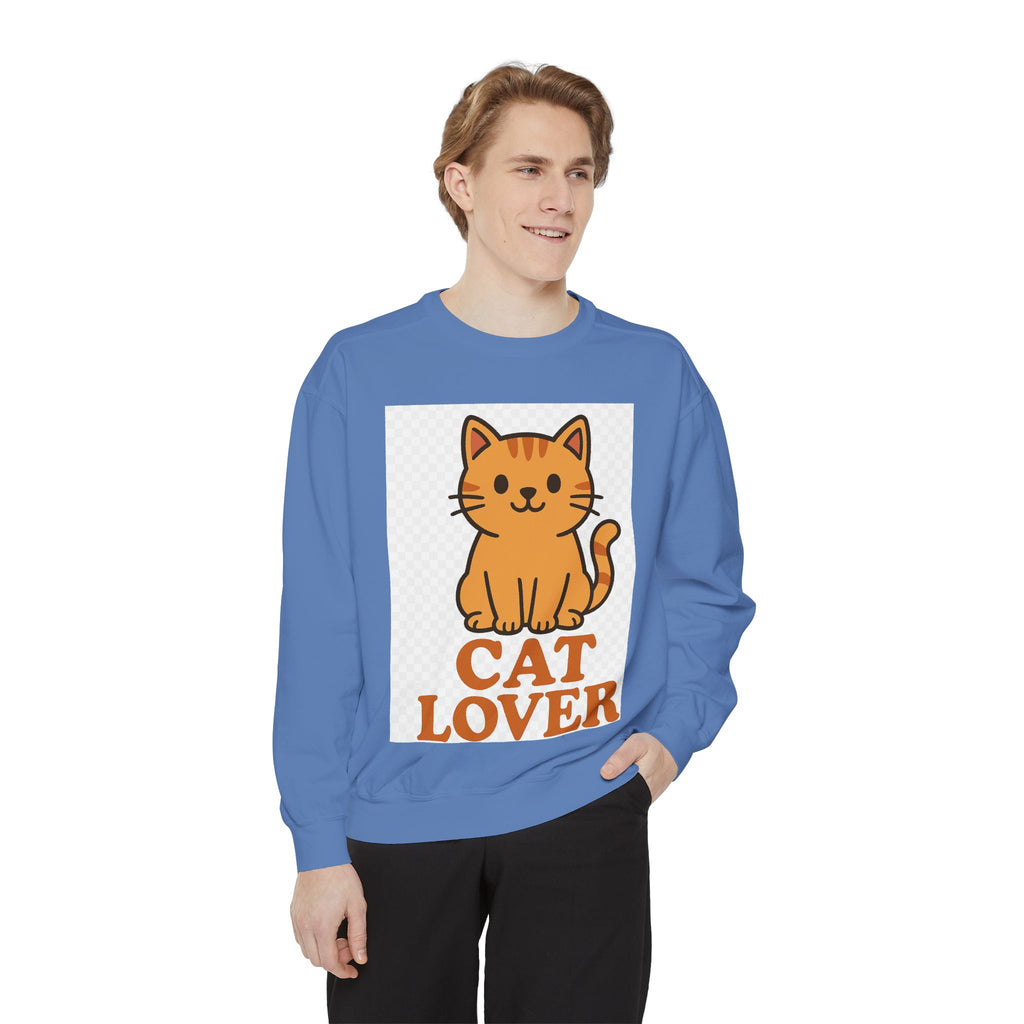 Cat Lover Unisex Garment-Dyed Sweatshirt