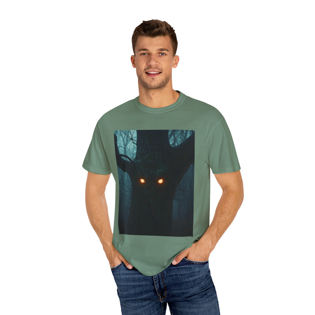 Spooky Forest Creature Unisex T-Shirt, Casual Wear, Gift for Nature Lovers, Halloween Apparel, Trendy Graphic Tee