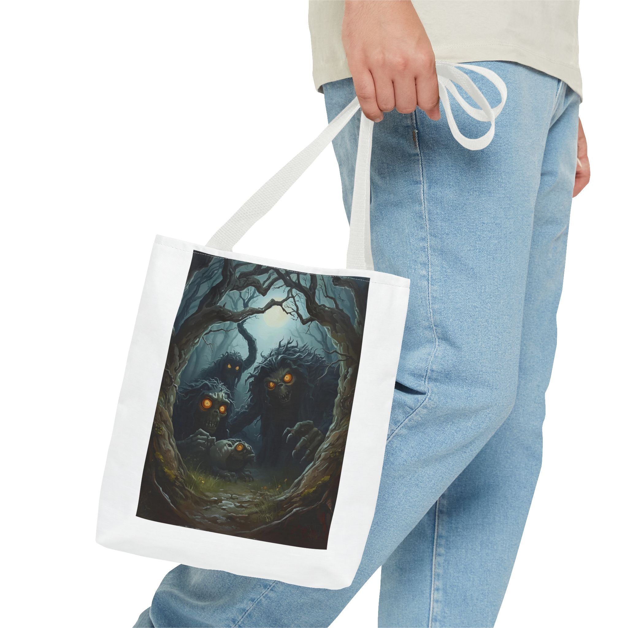 Spooky Forest Creatures Tote Bag (AOP)