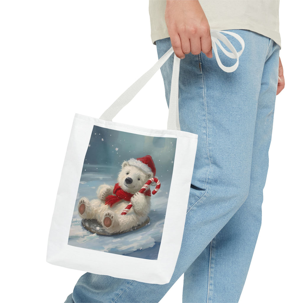 Cute Christmas Bear Tote Bag (AOP)