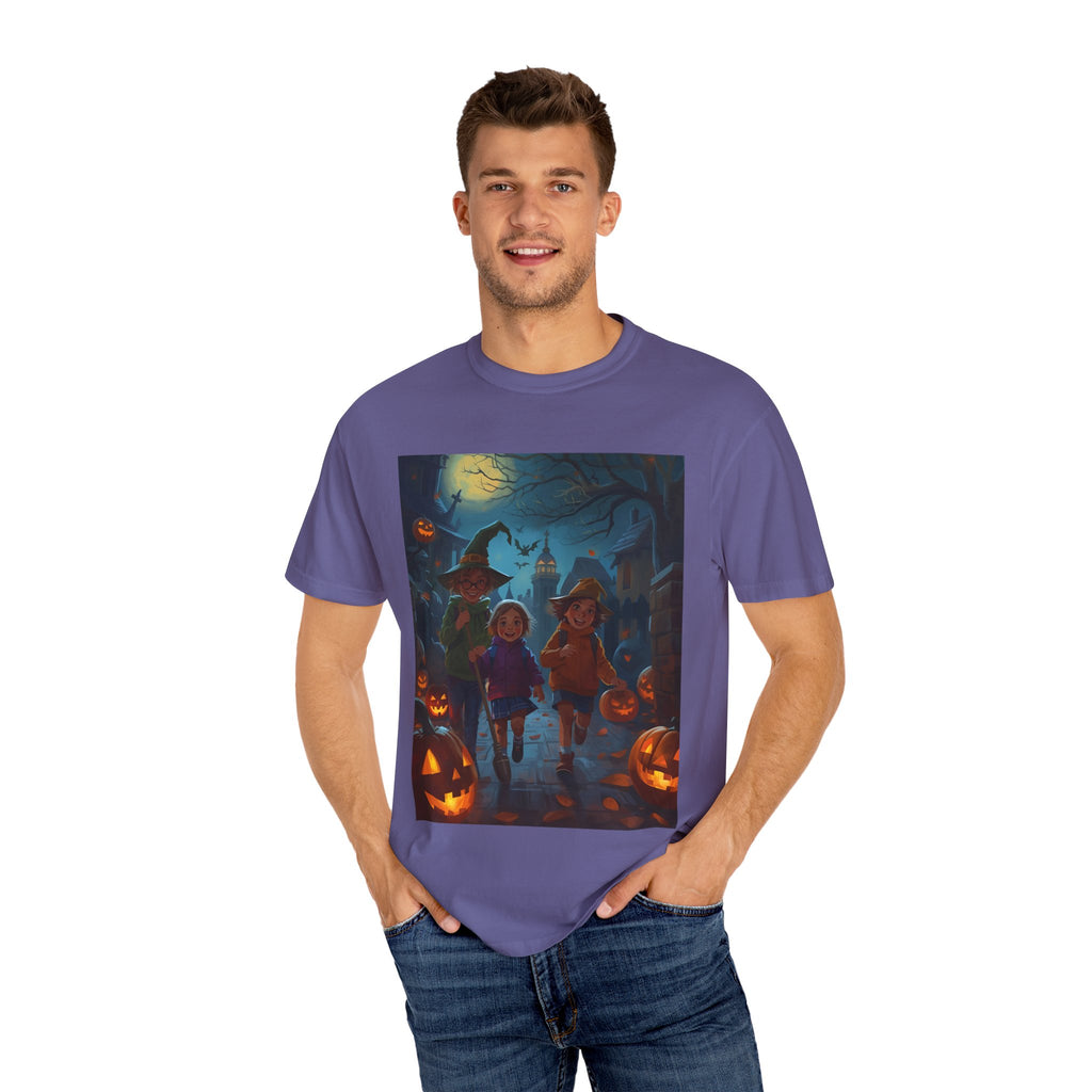 Halloween Kids T-Shirt, Spooky Season Shirt, Unisex Garment-Dyed Tee, Witch Costume Top, October Fest Apparel, Trick or Treat Shirt
