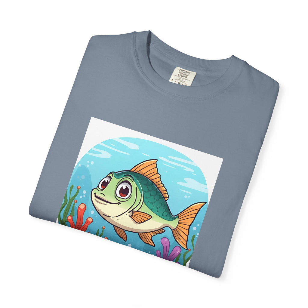 Playful Fish T-Shirt for Nature Lovers, Here Fishy Fishy Fishy Tee, Unisex Casual Wear, Perfect for Birthdays, Summer Fun, Beach Outings