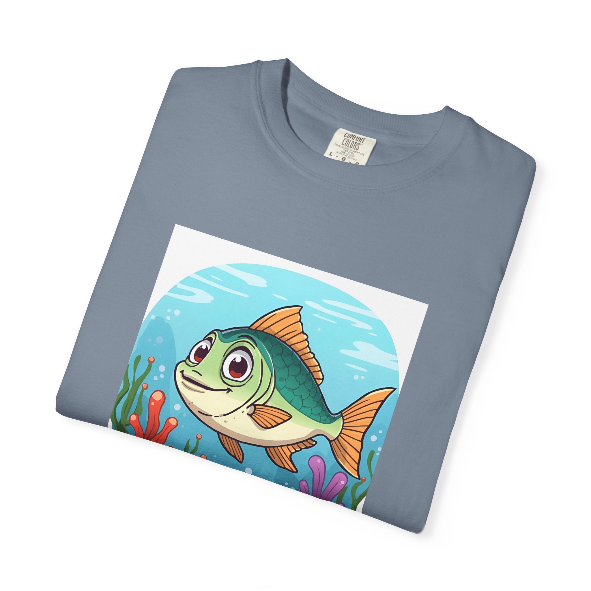 Playful Fish T-Shirt for Nature Lovers, Here Fishy Fishy Fishy Tee, Unisex Casual Wear, Perfect for Birthdays, Summer Fun, Beach Outings