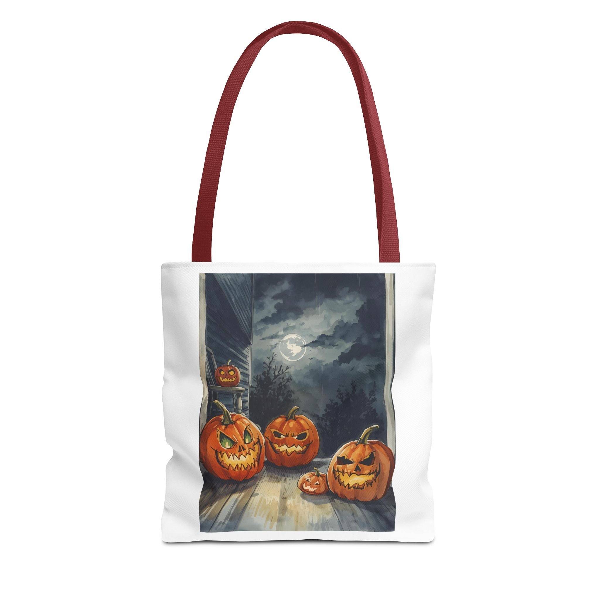 Halloween Pumpkin Tote Bag, Spooky Fall Accessories, Trick or Treat Bag, Autumn Vibes, Eco-Friendly Shopping
