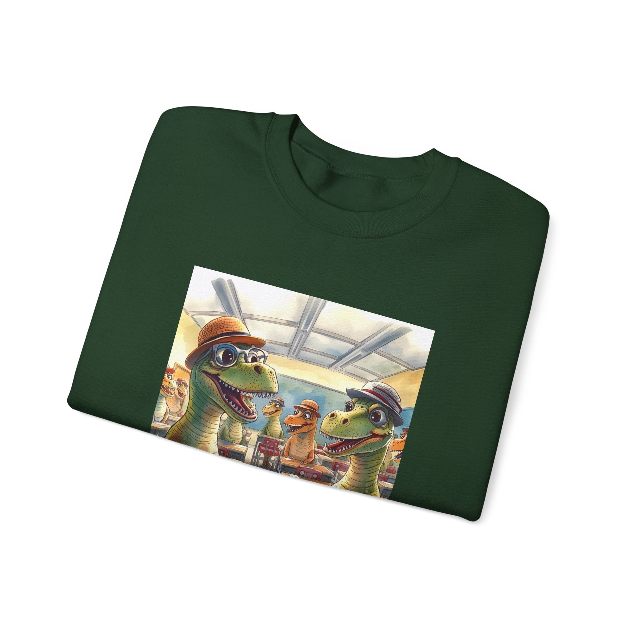 Dinosaur Classroom Crewneck Sweatshirt, Funny Sweatshirt, Unisex Sweatshirt, Gift for Teachers, Unique Apparel, Trendy Fashion