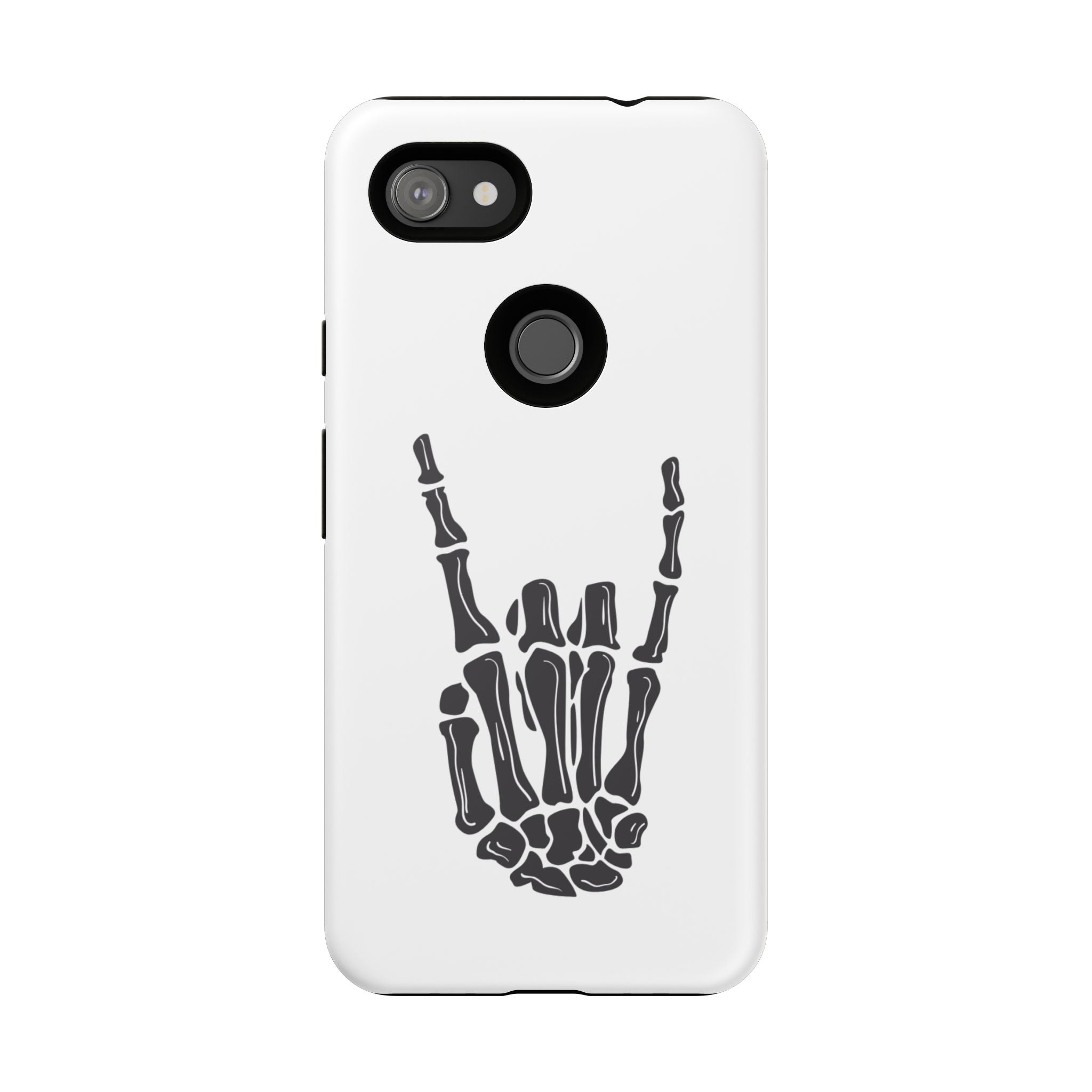 Rock On Skeleton Phone Case, Edgy Phone Cover, Tough Cases for Music Lovers, Halloween Accessories, Gifts for Him