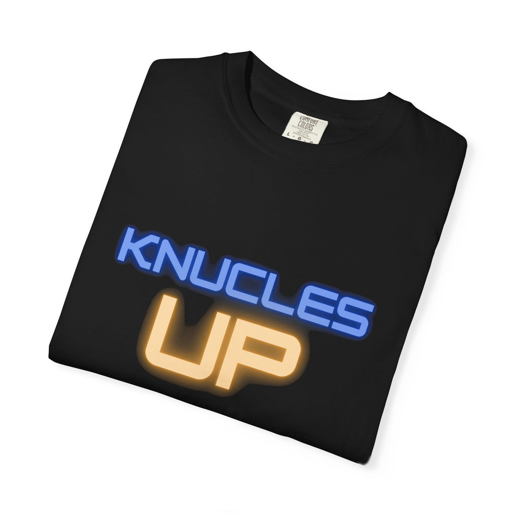 Knuckles Up Unisex Garment-Dyed T-Shirt, Casual Wear, Street Style, Graphic Tee