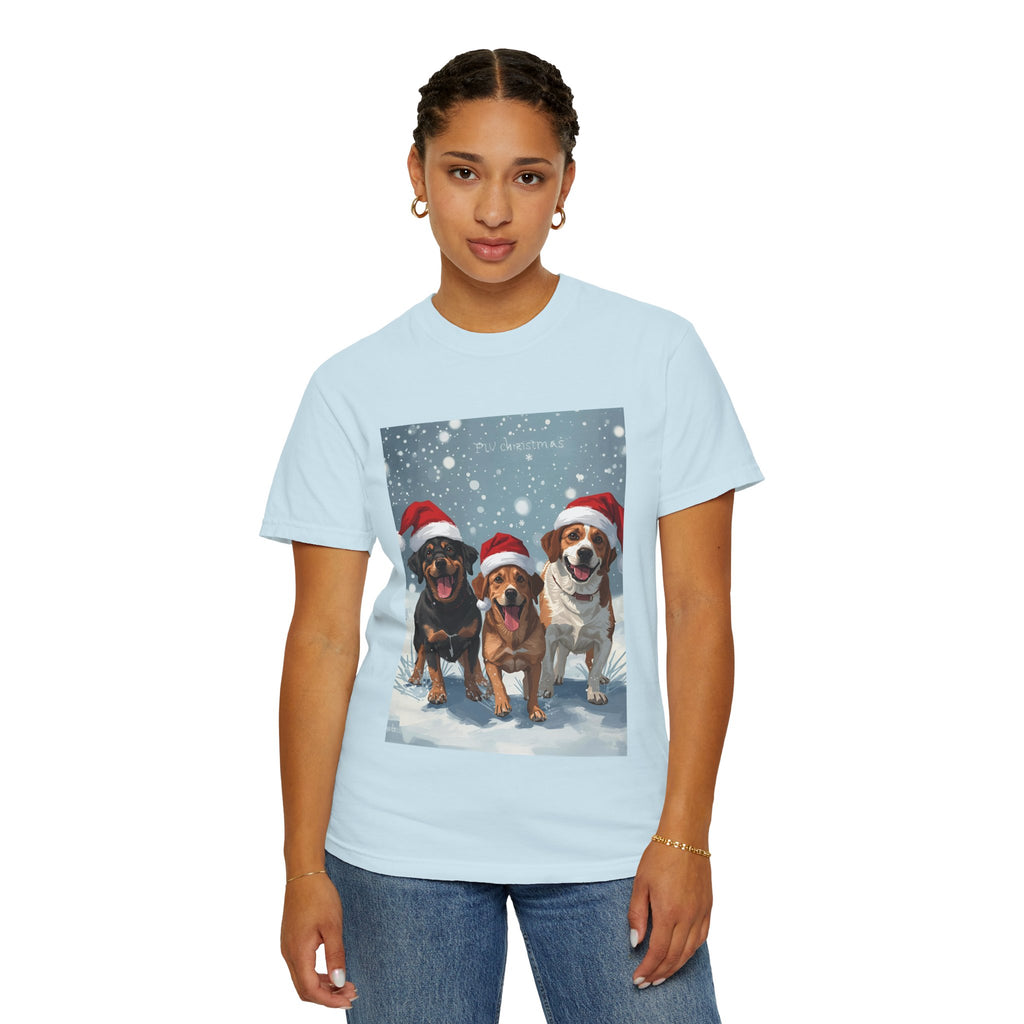 Cute Festive Christmas Dog Lover T-Shirt, Cute Holiday Shirt, Unisex Christmas Apparel, Gift for Pet Owners, Winter Celebration Tee