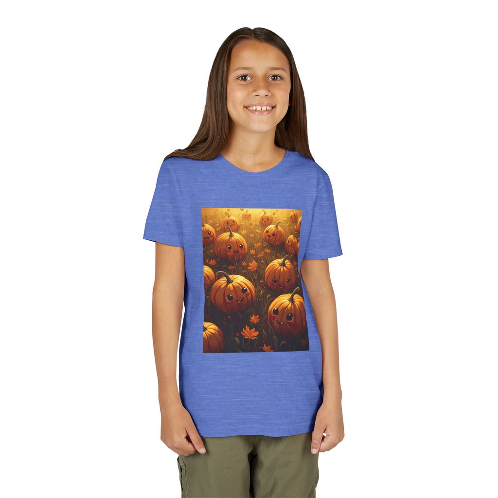 Pumpkin Halloween Youth Tee, Fall Shirt, Halloween Gift, Kids Halloween Apparel, Harvest Celebration T-shirt