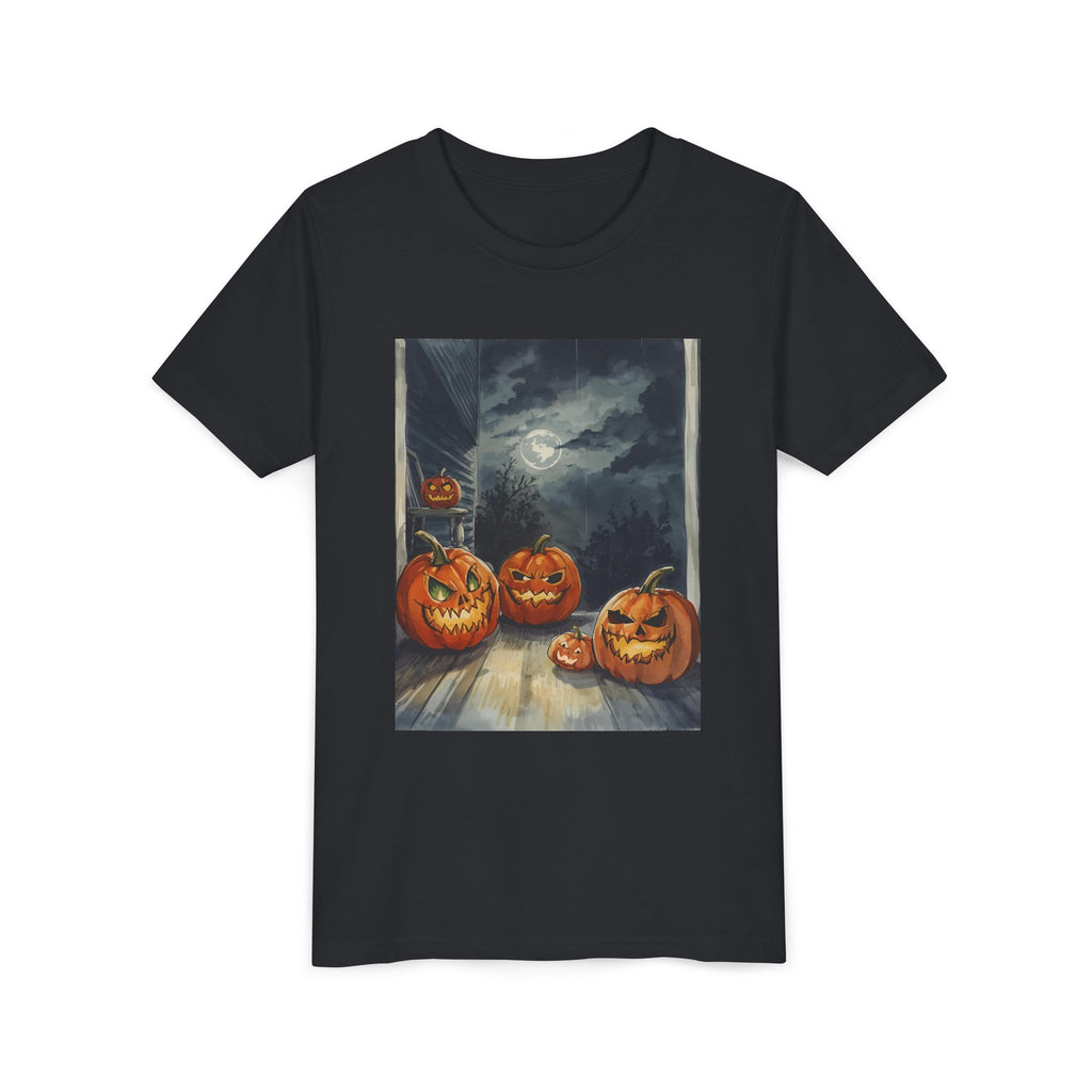 Halloween Pumpkin Scary Youth Short Sleeve Tee
