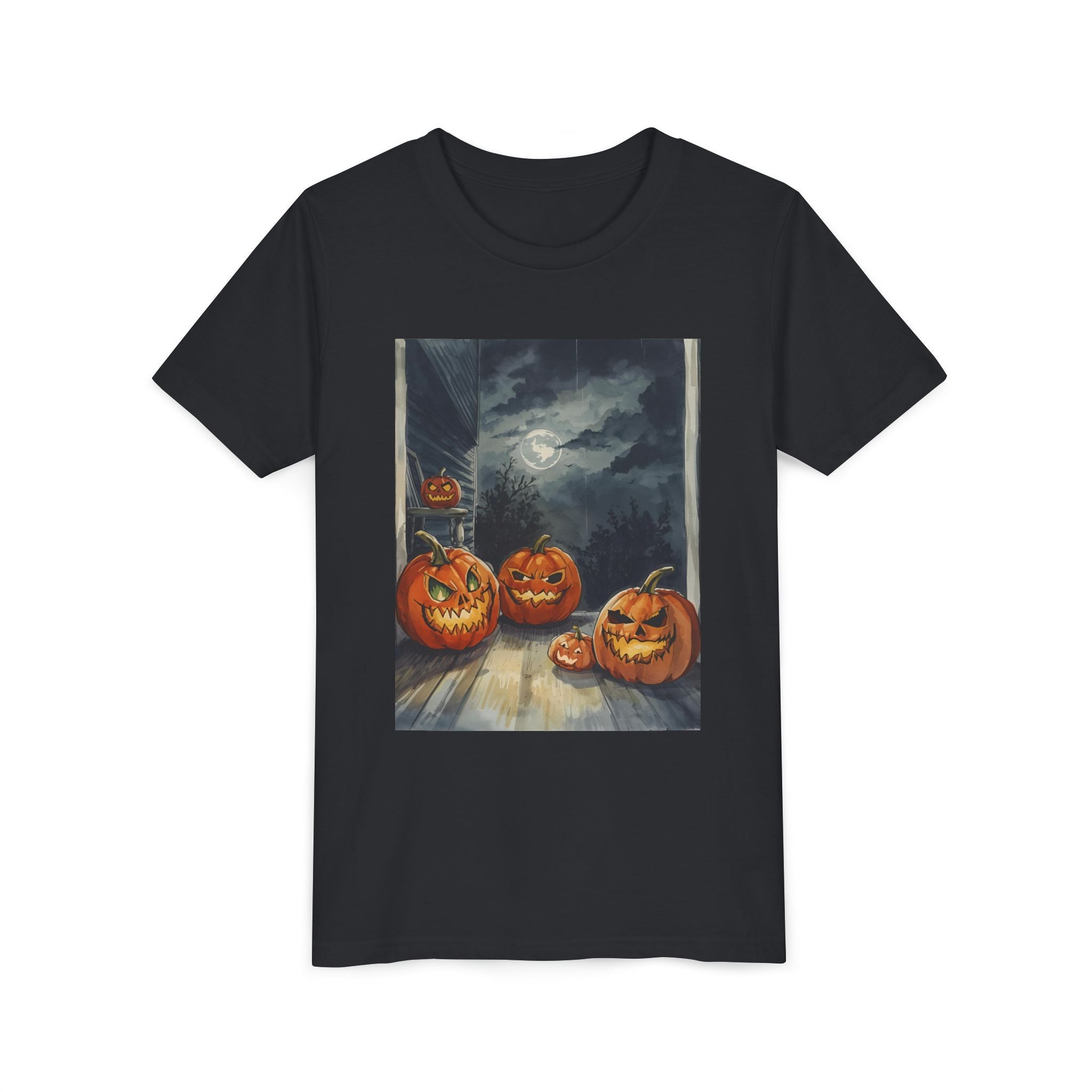 Halloween Pumpkin Spooky Youth Short Sleeve Tee