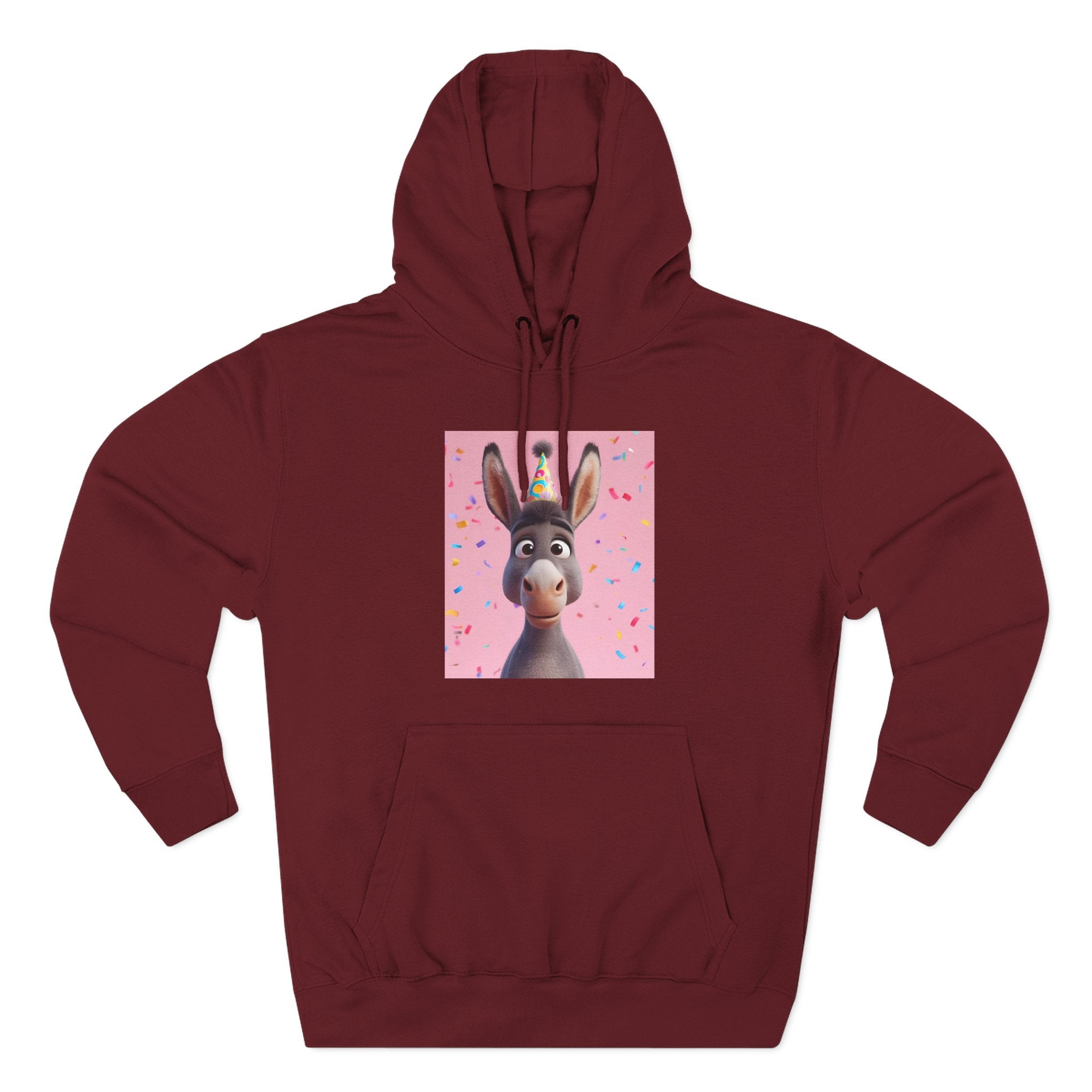 Donkey Birthday Three-Panel Fleece Hoodie