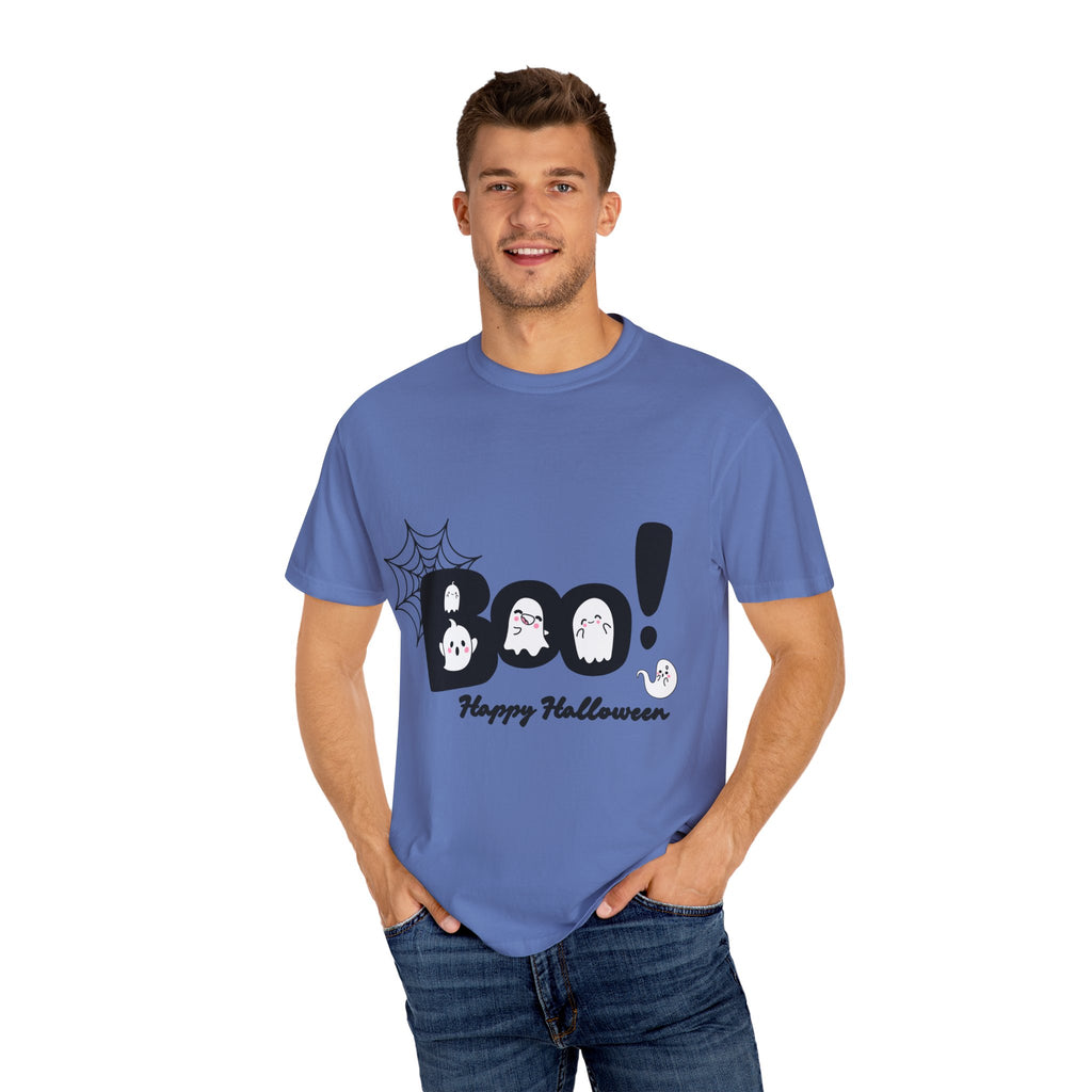 Halloween Boo T-Shirt, Spooky Fun Tee for Halloween, Unisex Ghost Shirt, Boo! Halloween Gift, Fall Celebration Apparel