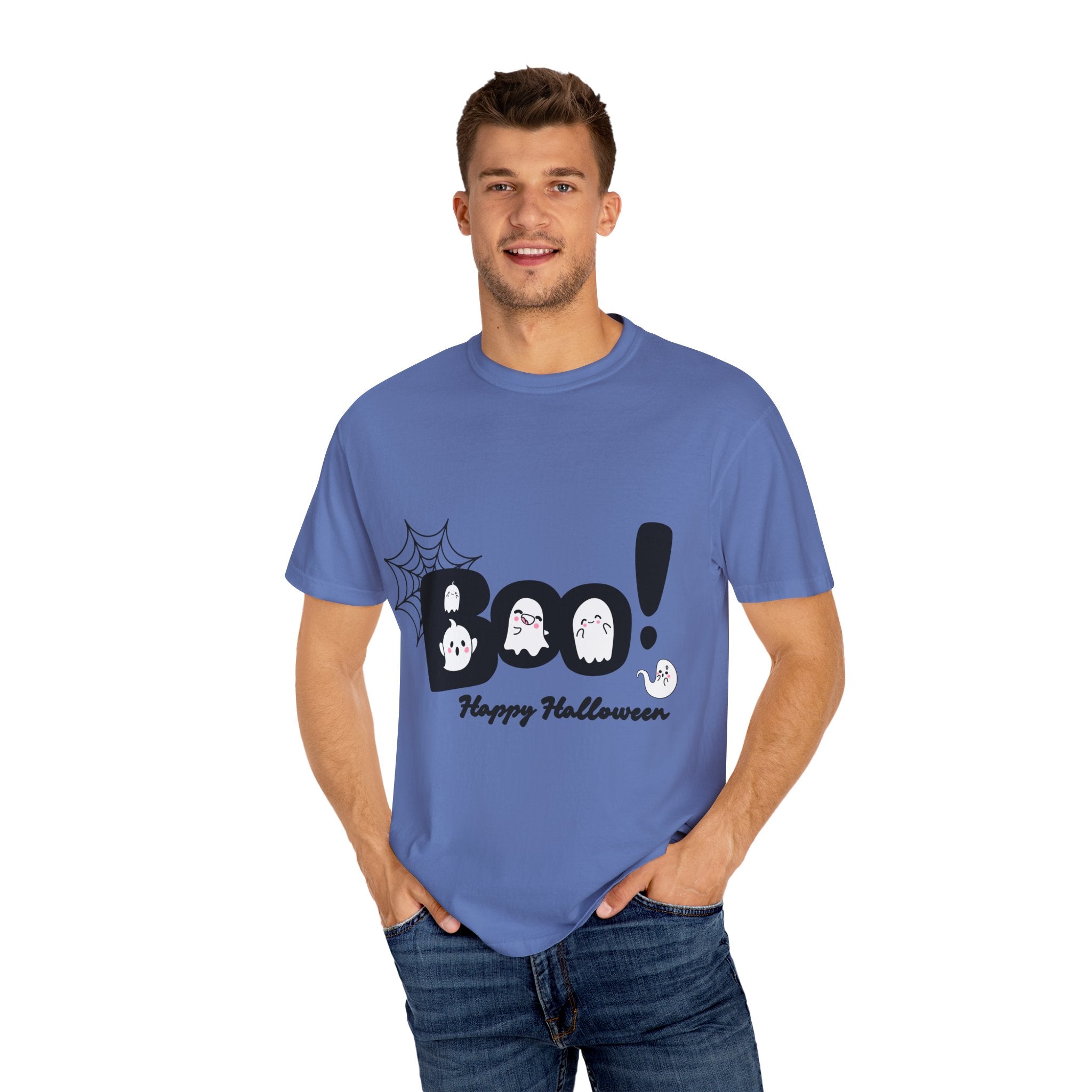 Halloween Boo T-Shirt, Spooky Fun Tee for Halloween, Unisex Ghost Shirt, Boo! Halloween Gift, Fall Celebration Apparel