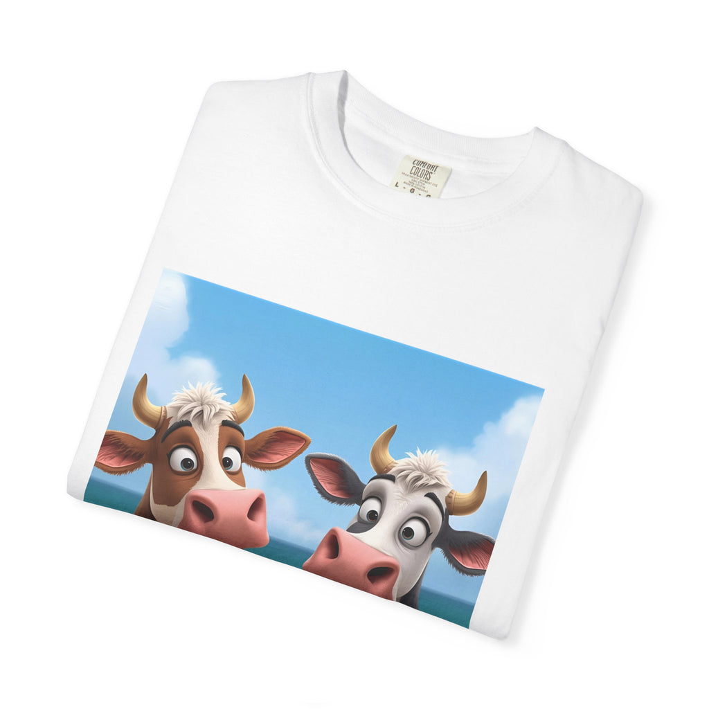 Cute Cow Ice Cream T-Shirt, Fun Summer Tee, Animal Lover Gift, Unisex Casual Top, Beach Vibes Apparel, Cute Gift for Friends
