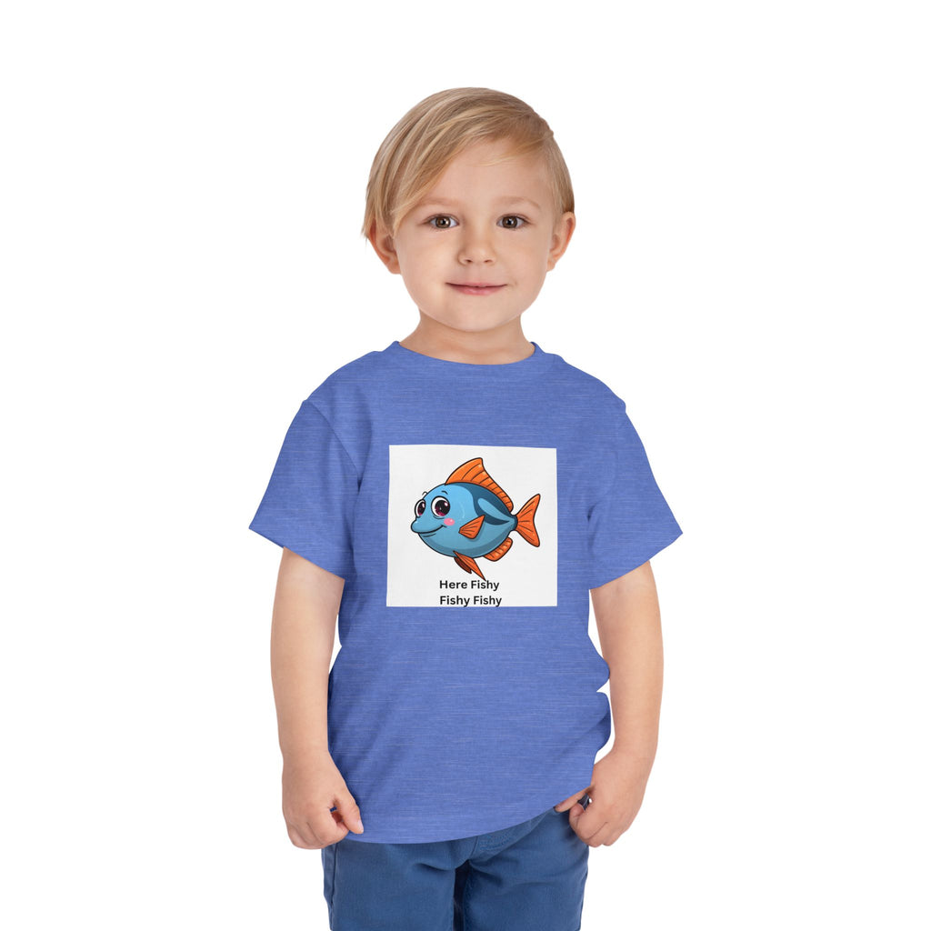 Here Fishy Fishy Fishy Toddler Short Sleeve Tee