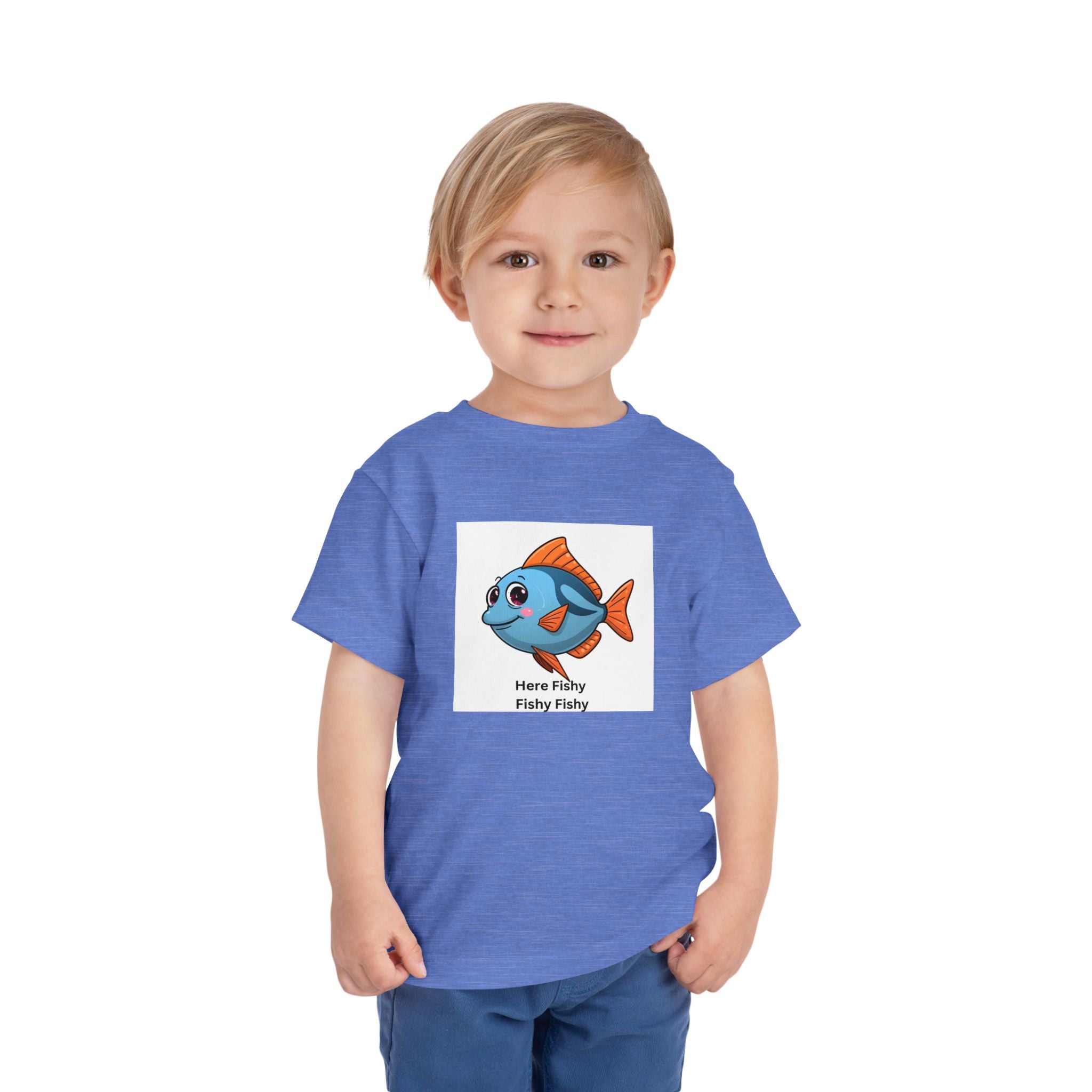 Here Fishy Fishy Fishy Toddler Short Sleeve Tee