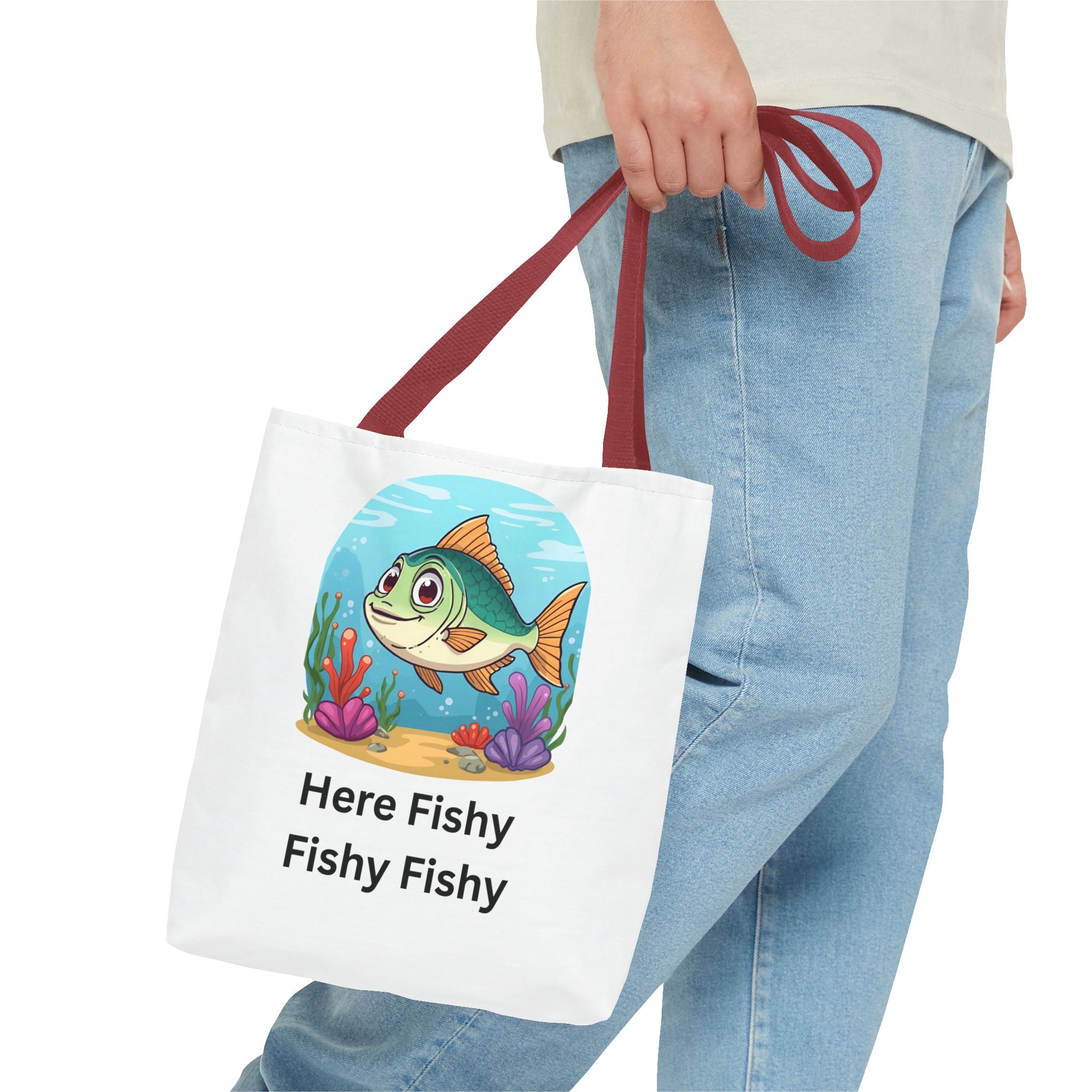 Here Fishy Fishy Fishy Tote Bag (AOP)