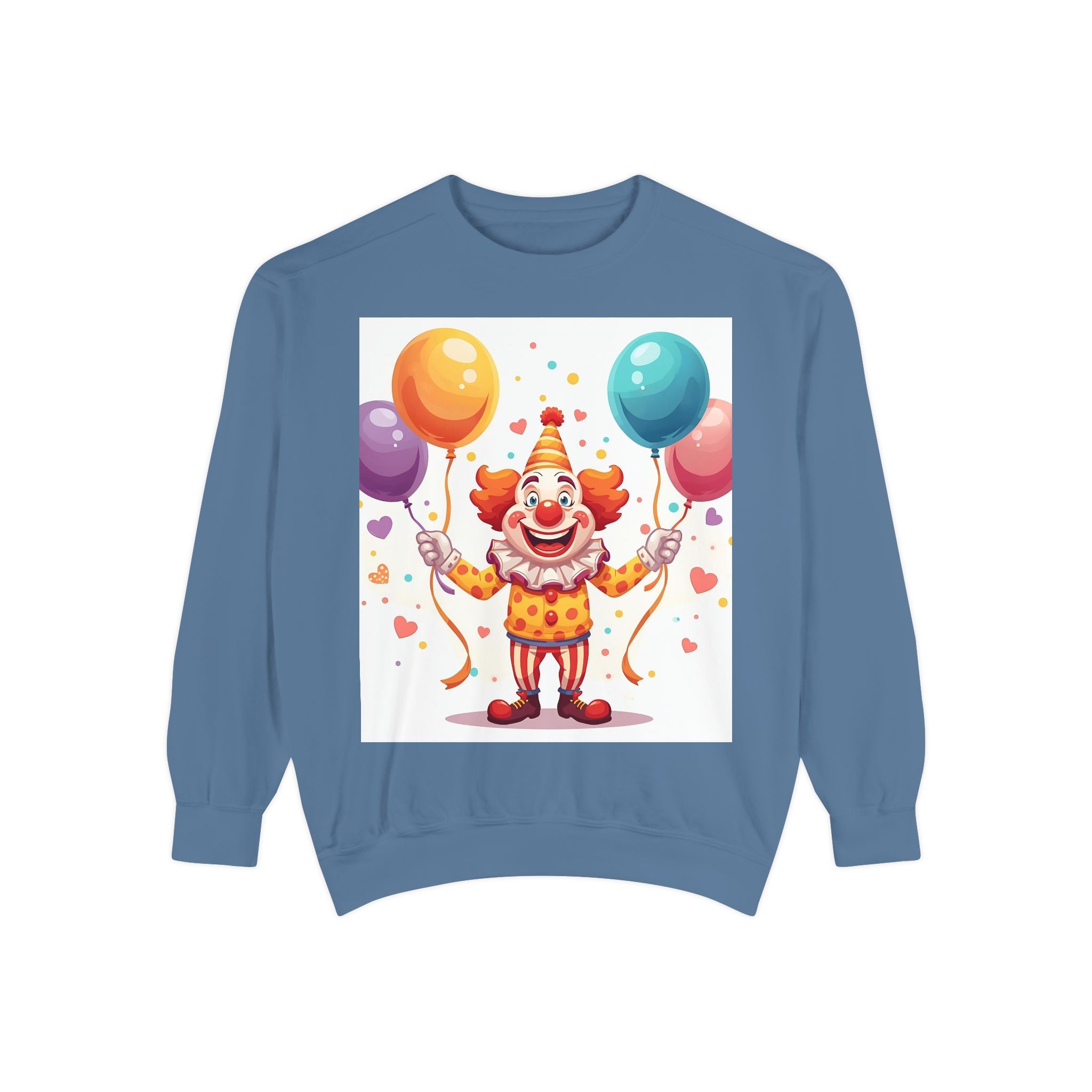 Funny Clown Unisex Garment-Dyed Sweatshirt