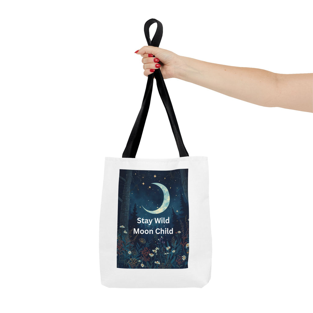 Stay Wild Moon Child Tote Bag - Stay Wild, Bohemian Bag, Eco-Friendly Tote, Astrology Gift, Festival Essential