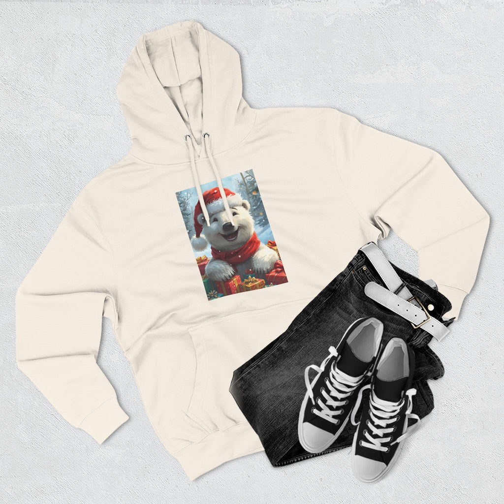 Cozy Winter Hoodie, Festive Fleece Sweatshirt with Cute Holiday Design, Perfect for Christmas Gifts, Casual Winter Wear, Dog Lover Apparel