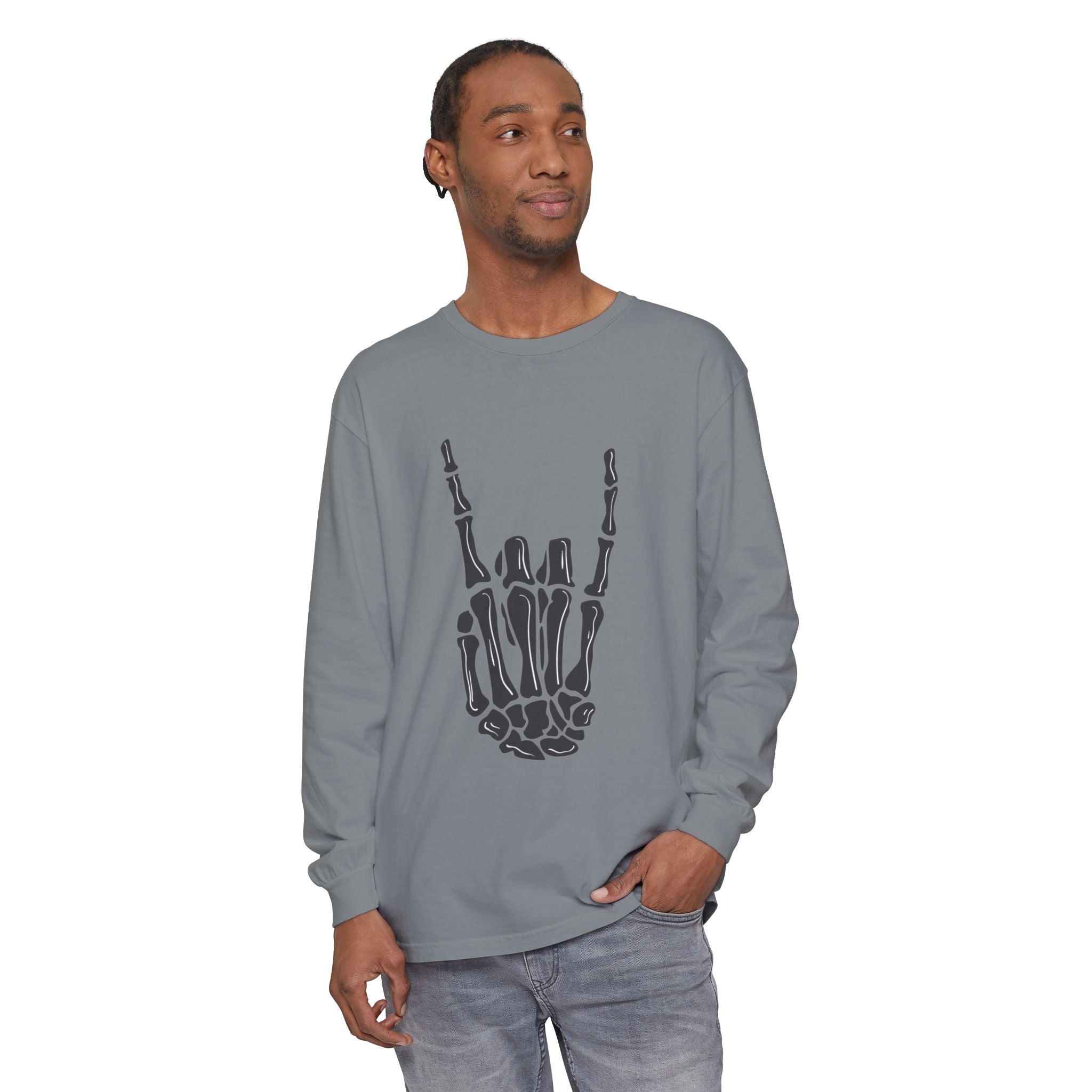 Rock On Unisex Garment-dyed Long Sleeve T-Shirt