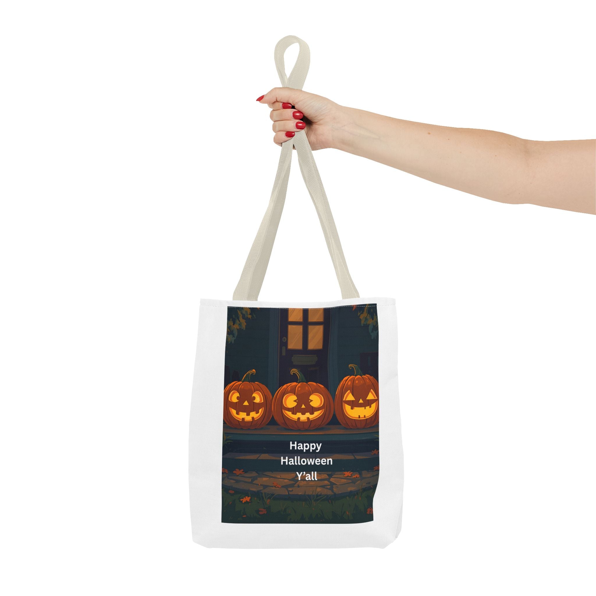Spooky Halloween Tote Bag, Trick-or-Treat Bag, Pumpkin Bag, Fall Tote, Festive Grocery Bag, Halloween Decor