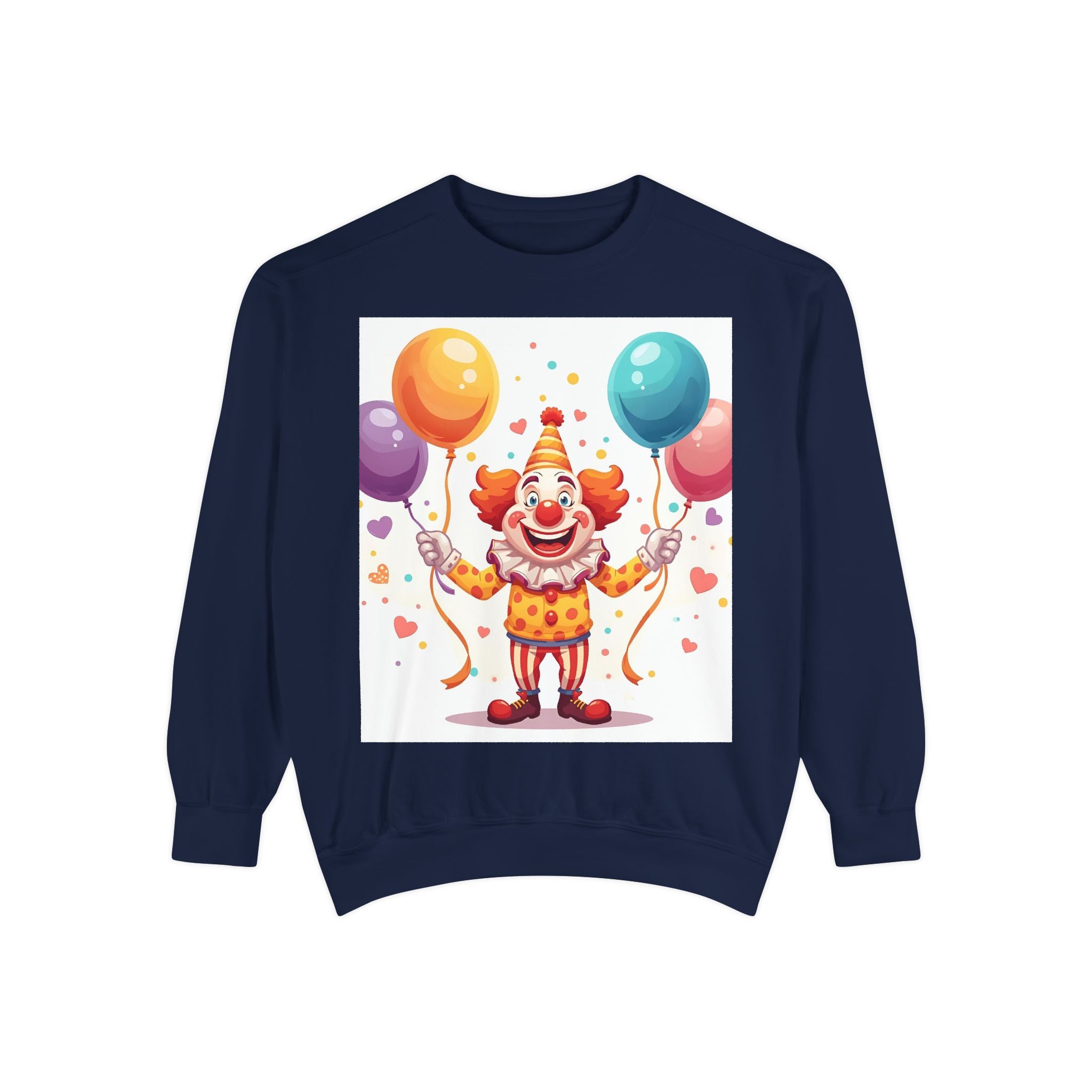 Funny Clown Unisex Garment-Dyed Sweatshirt