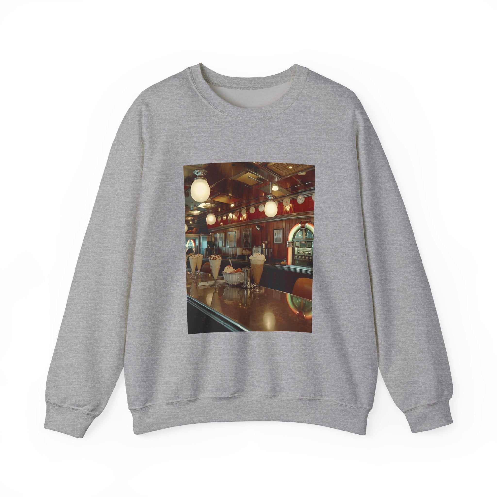 Cozy Café Vibes Sweatshirt, Unisex Crewneck, Coffee Lover Gift, Retro Coffee Shop Aesthetic, Perfect for Fall, Great for Lounging