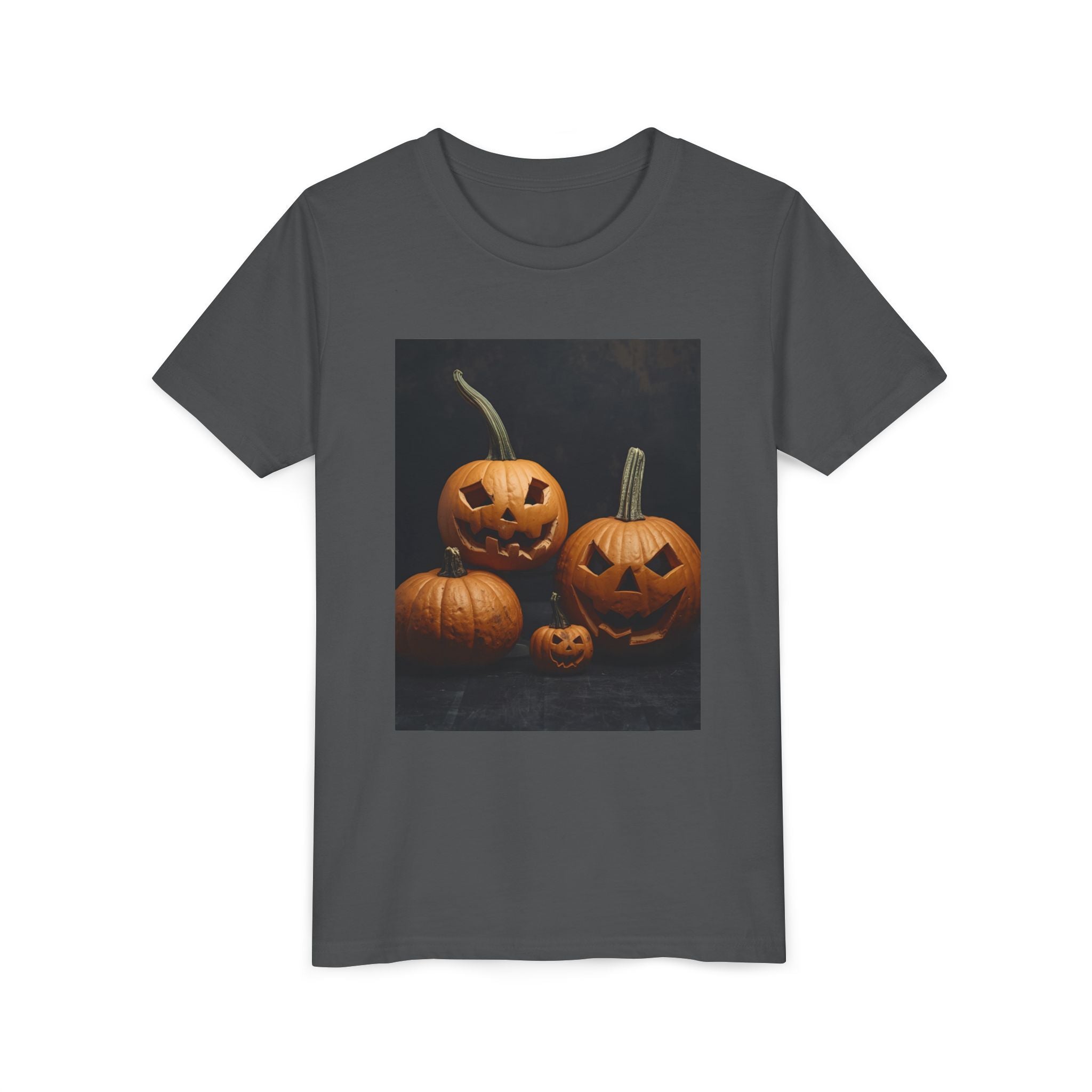 Spooky Halloween Pumpkin Youth Short Sleeve Tee