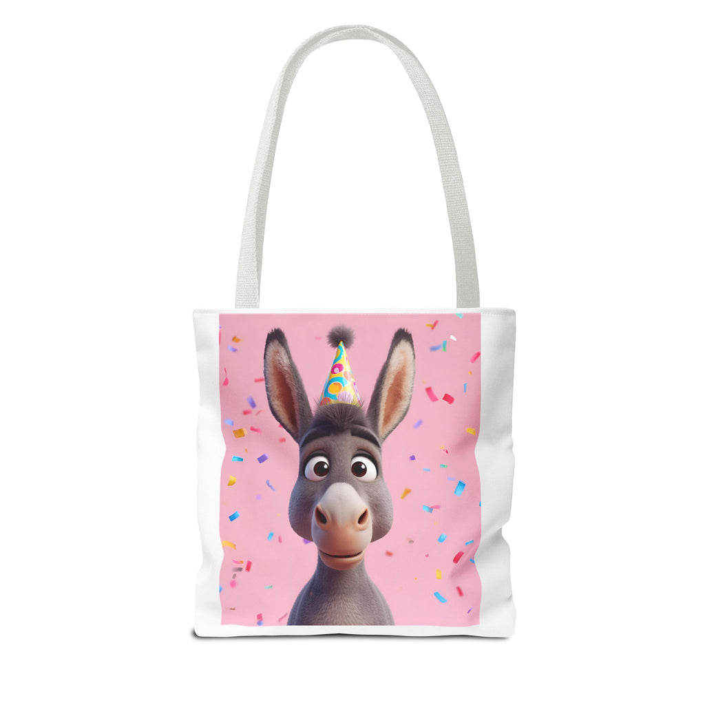 Birthday Donkey Tote Bag, Fun Party Accessory, Eco-Friendly Shopper, Cute Gift for Animal Lovers, Perfect for Birthdays and Celebrations
