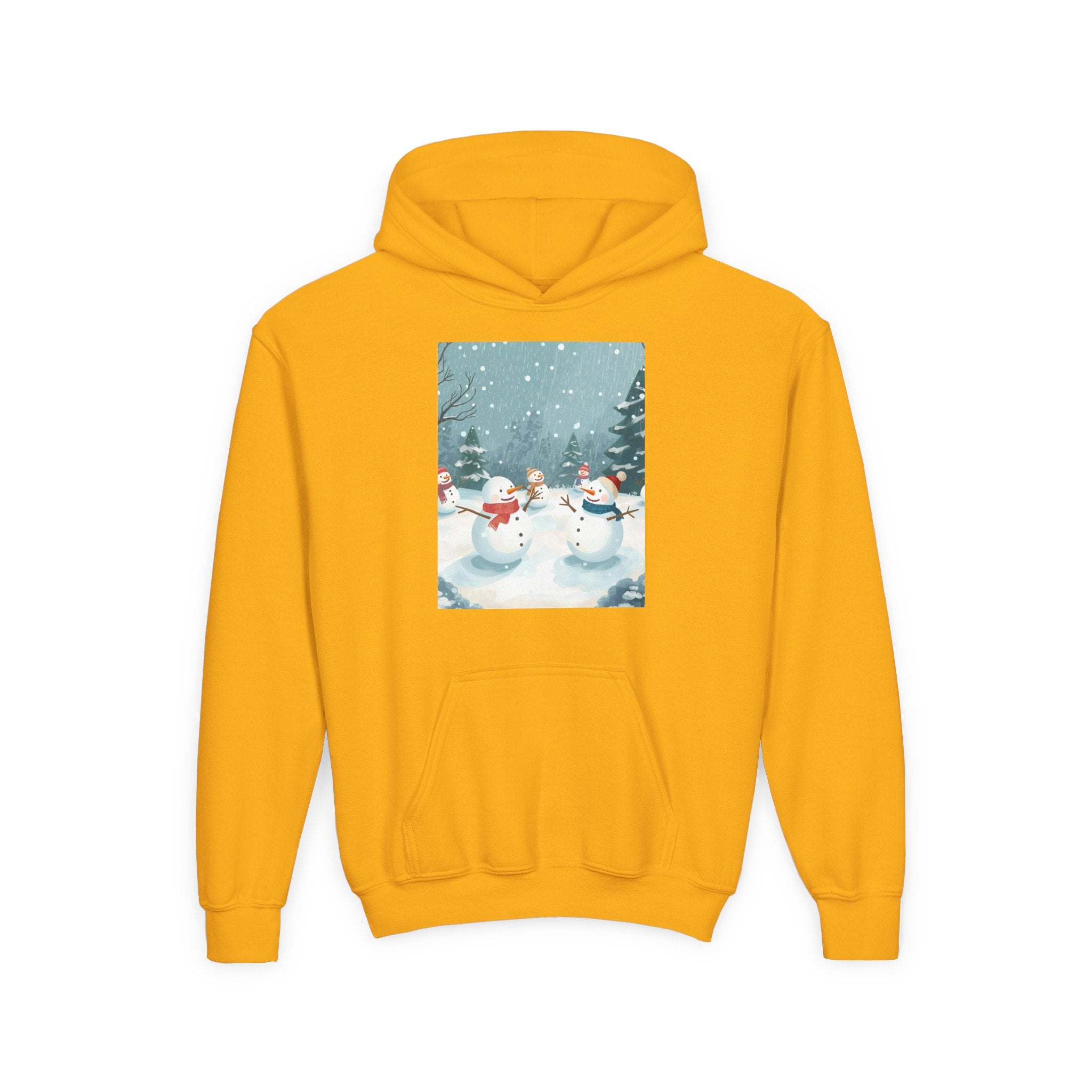 Festive Snowman Hoodie for Kids, Winter Sweatshirt, Christmas Gift, Holiday Apparel, Cozy Winter Wear