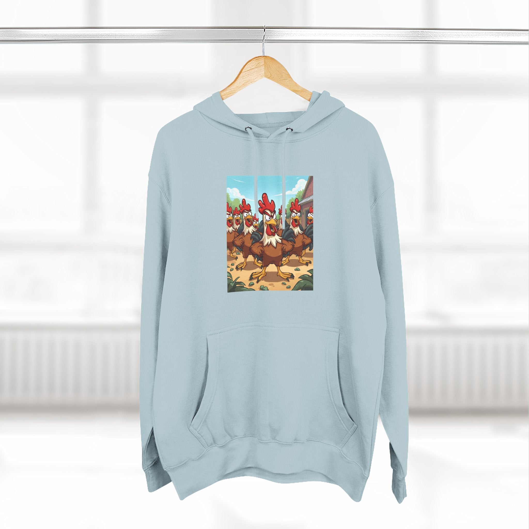 Chicken Funny Three-Panel Fleece Hoodie