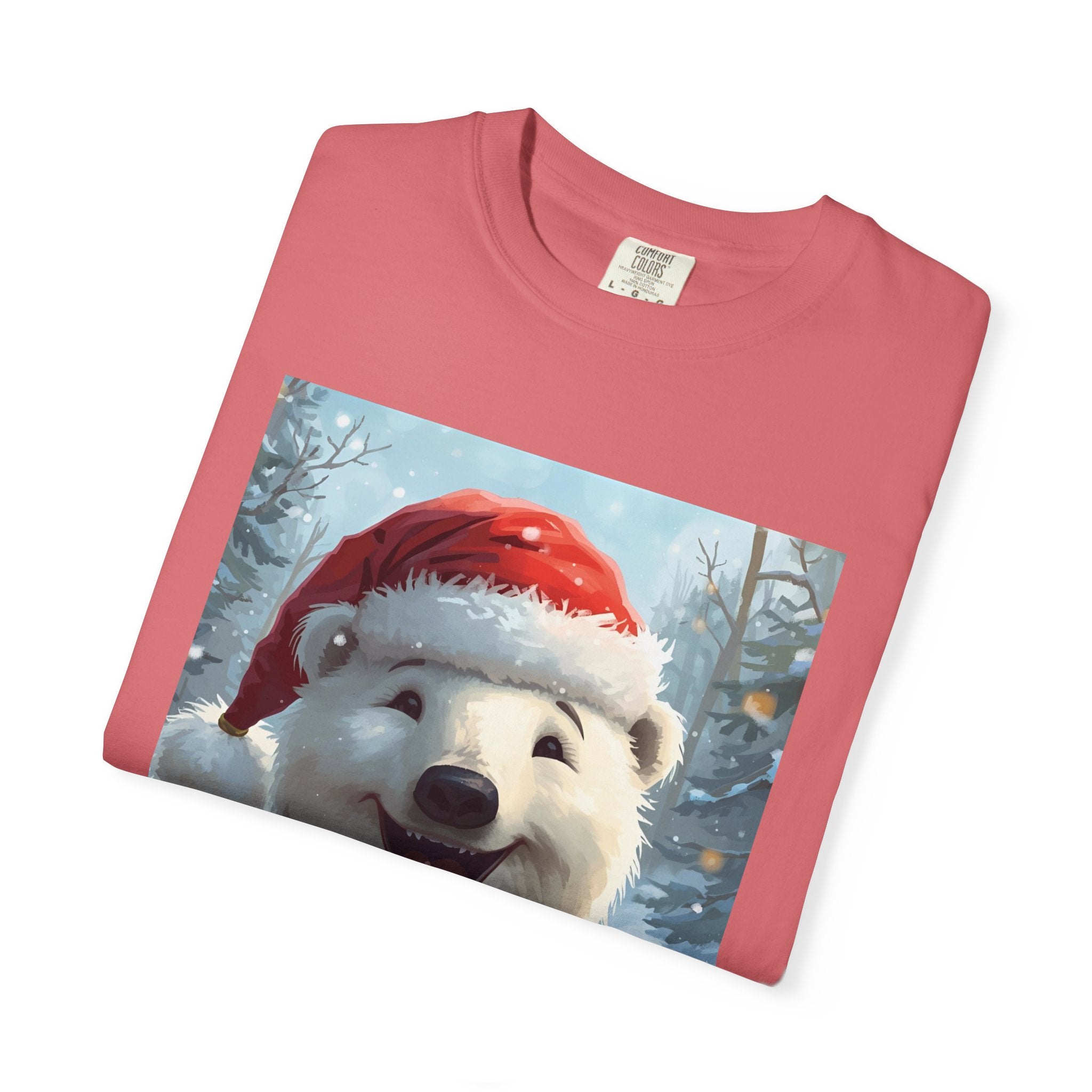 Christmas Polar Bear T-Shirt, Holiday Tee, Winter Apparel, Gift For Animal Lovers, Festive Casual Wear