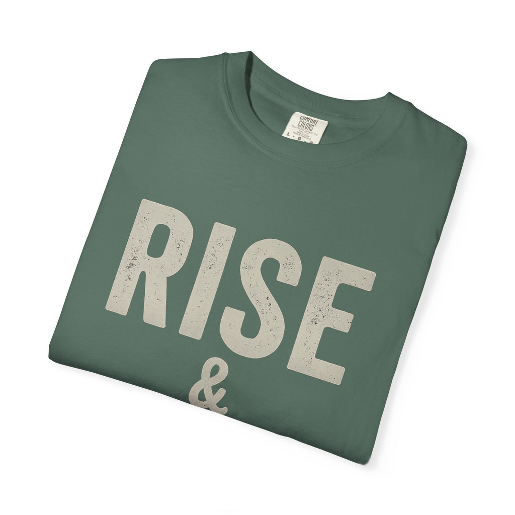 Boss Built Co Rise & Grind T-Shirt — Motivational Graphic Tee for Hustle Mindset