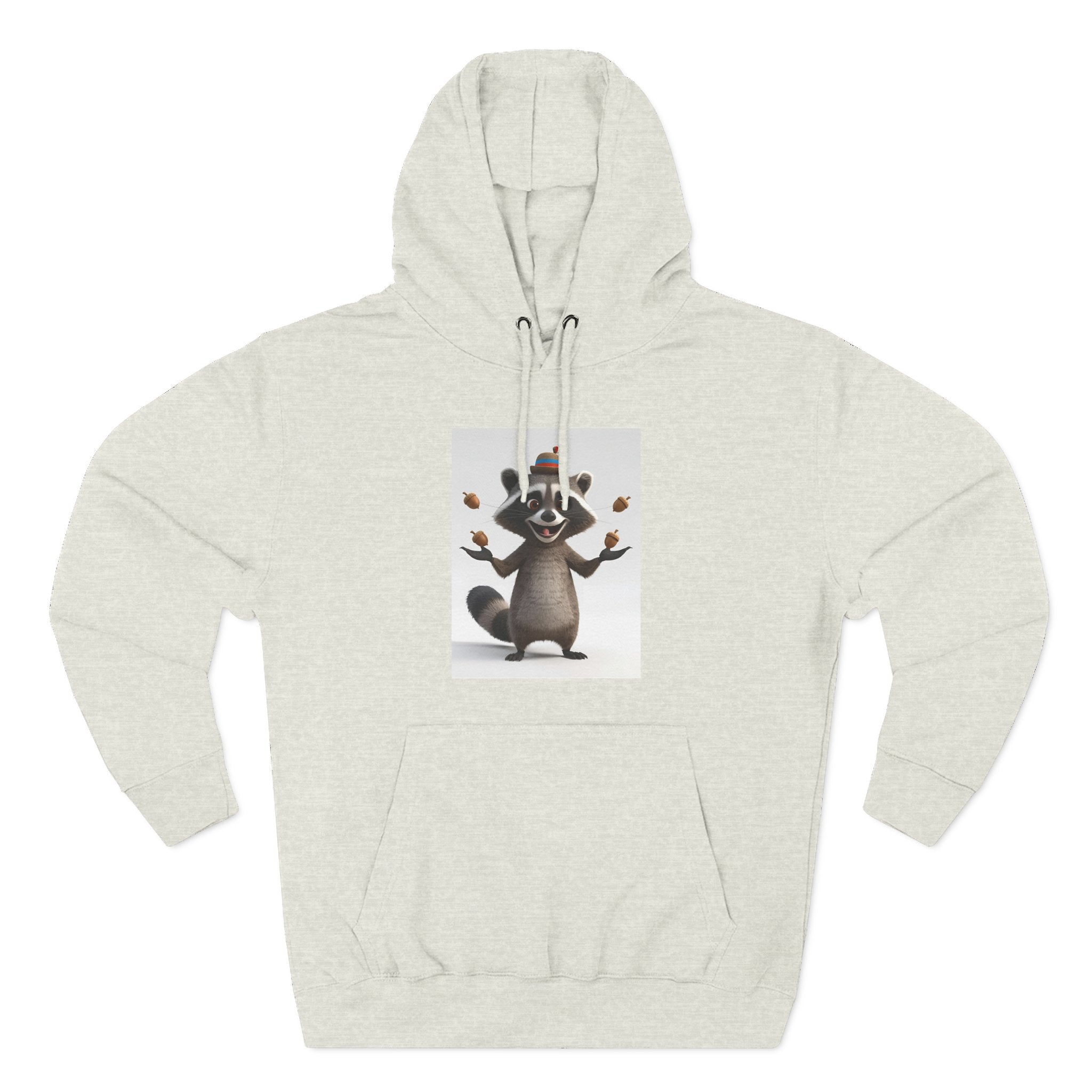 Raccoon Three-Panel Fleece Hoodie