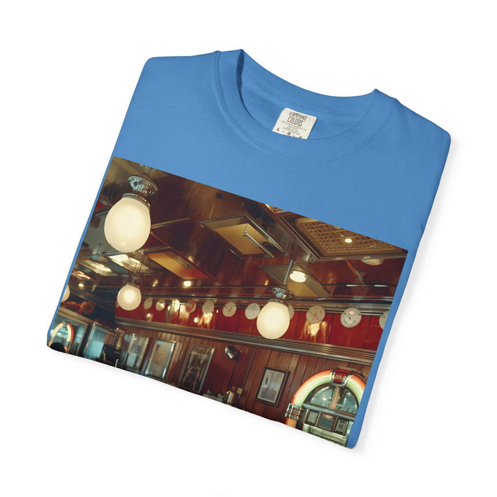 Cozy Cafe Vibe T-Shirt | Unisex Garment-Dyed Tee for Casual Outings, Vintage Style, Ice Cream Lovers, Retro Aesthetic, Everyday Wear