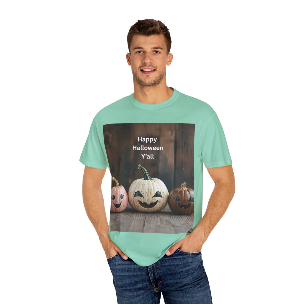 Happy Halloween Y'all T-shirt, Fall Pumpkin Tee, Unisex Halloween Apparel, Cute Halloween Gift, Autumn Wardrobe Essential