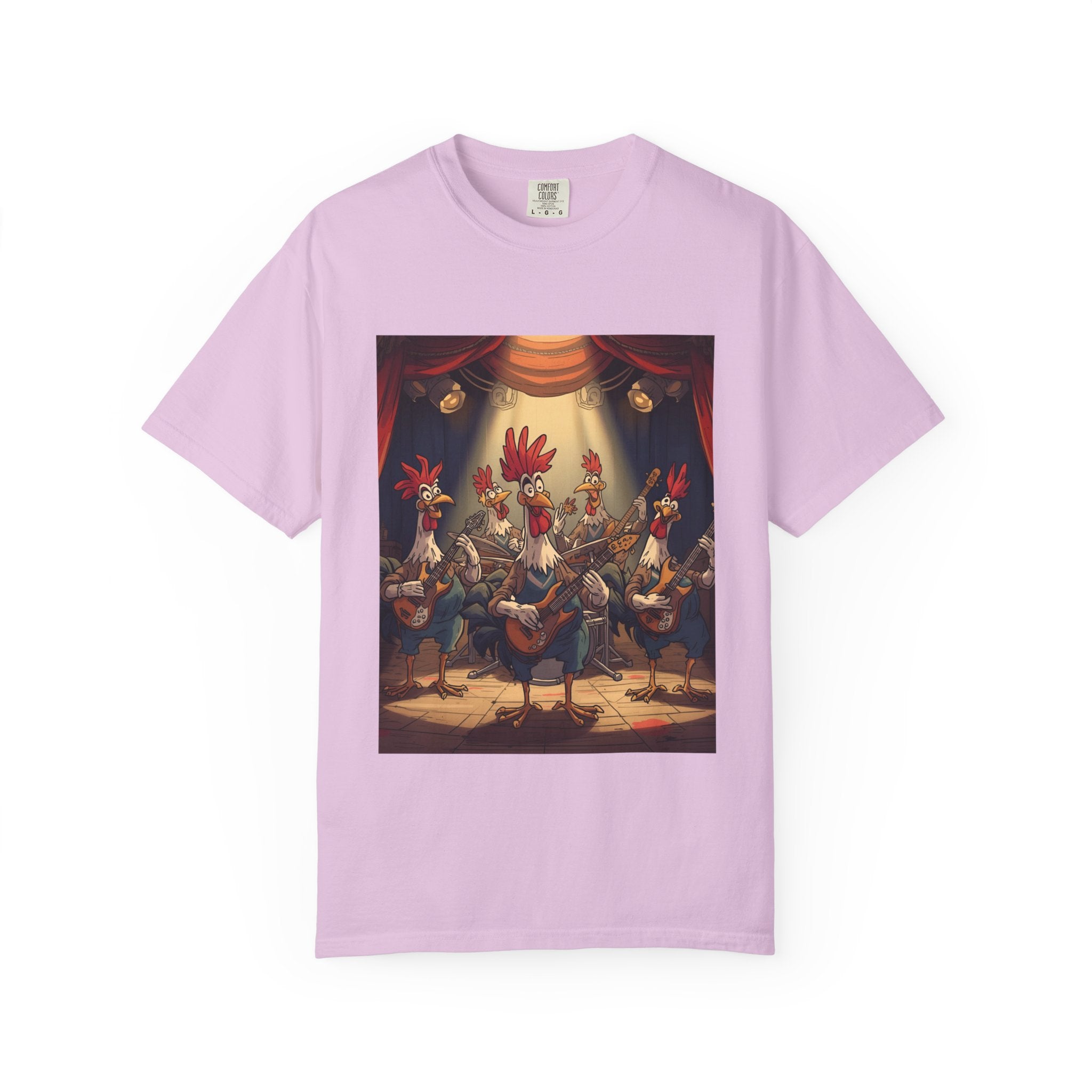 Funny Chicken Band T-Shirt, Unisex Tee for Chicken Lovers, Gift for Musicians, Birthday Shirt, Animal Art Clothing