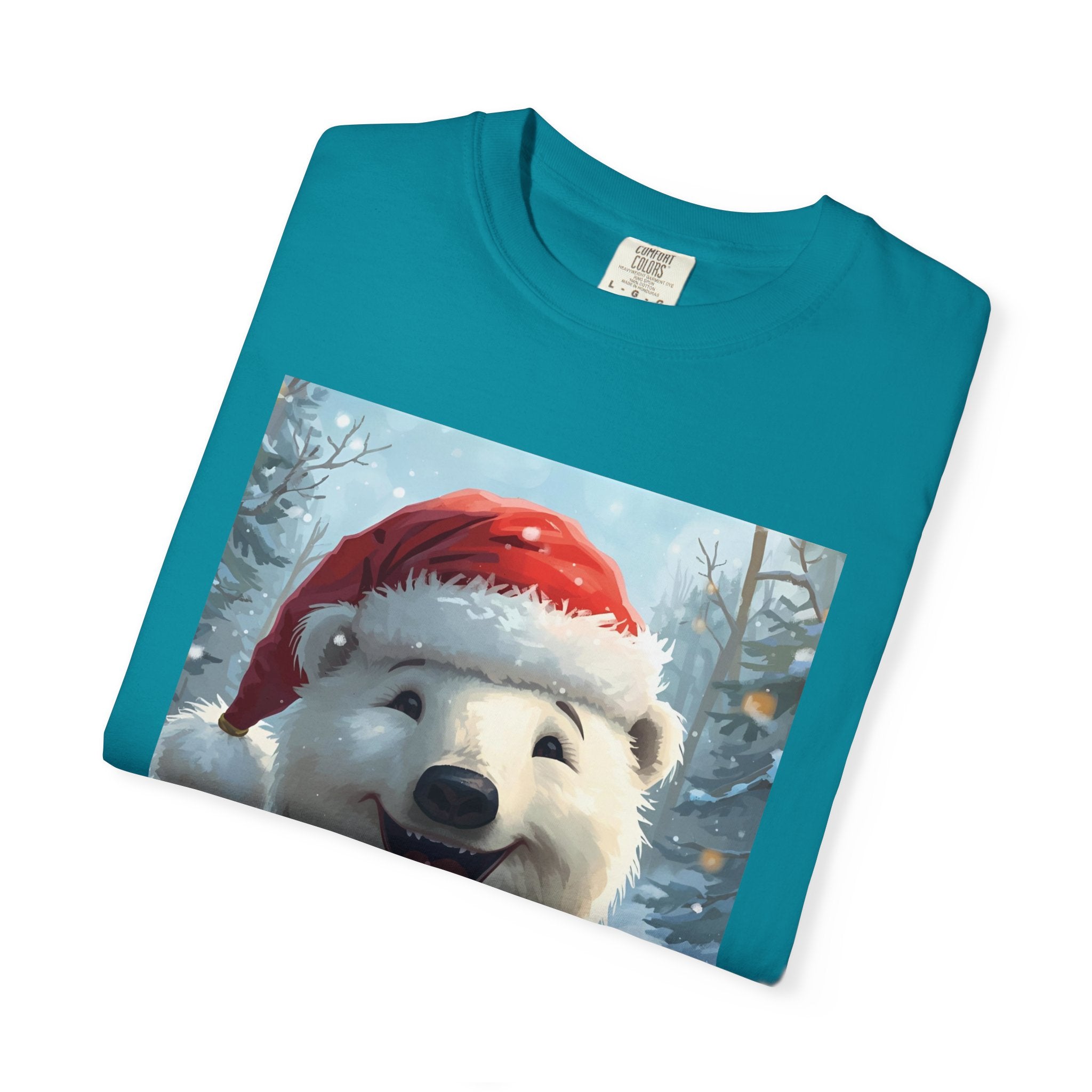 Christmas Polar Bear T-Shirt, Holiday Tee, Winter Apparel, Gift For Animal Lovers, Festive Casual Wear